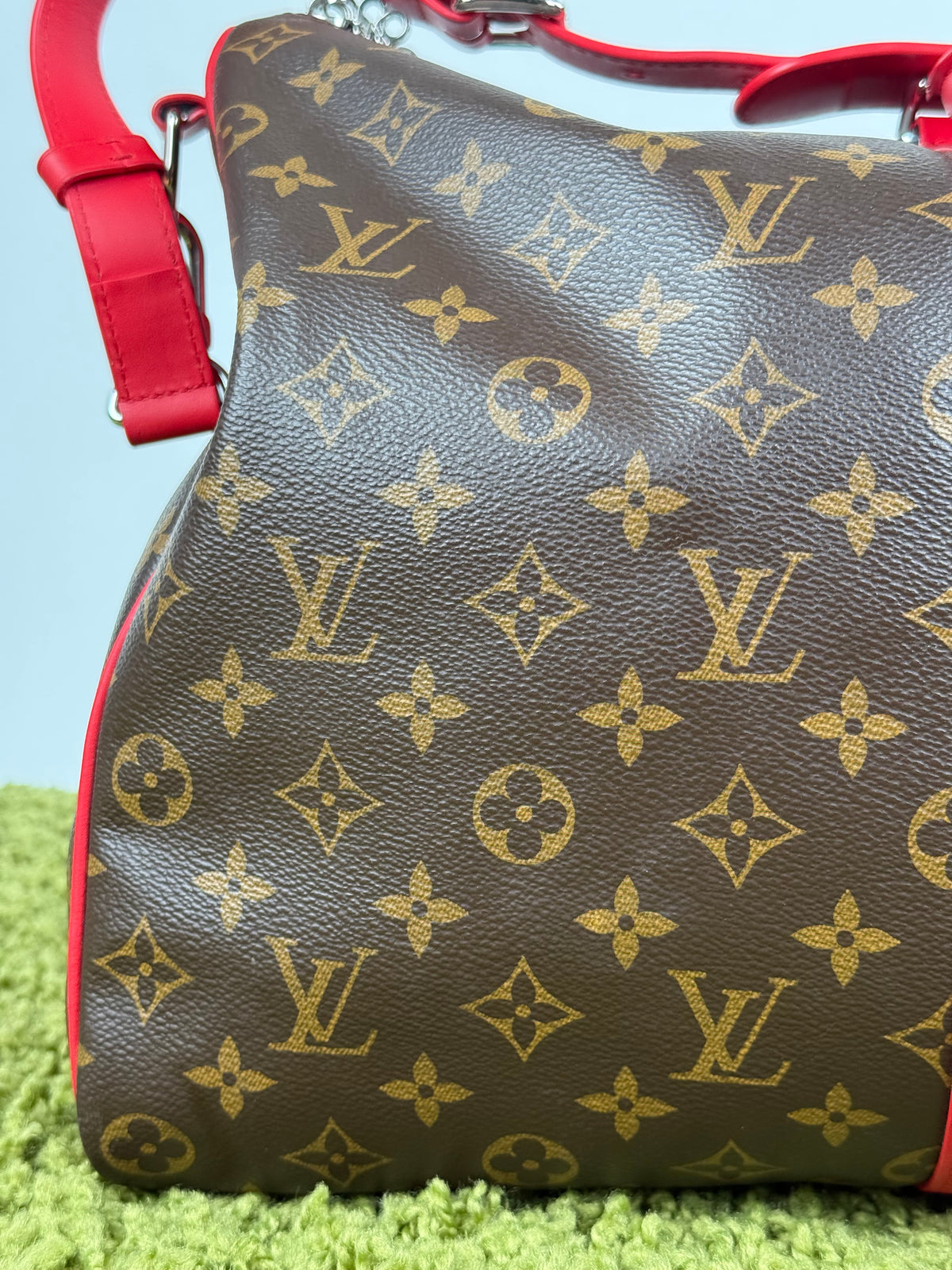 Keepall Bandoulière 45 Louis Vuitton Marrone Rosso