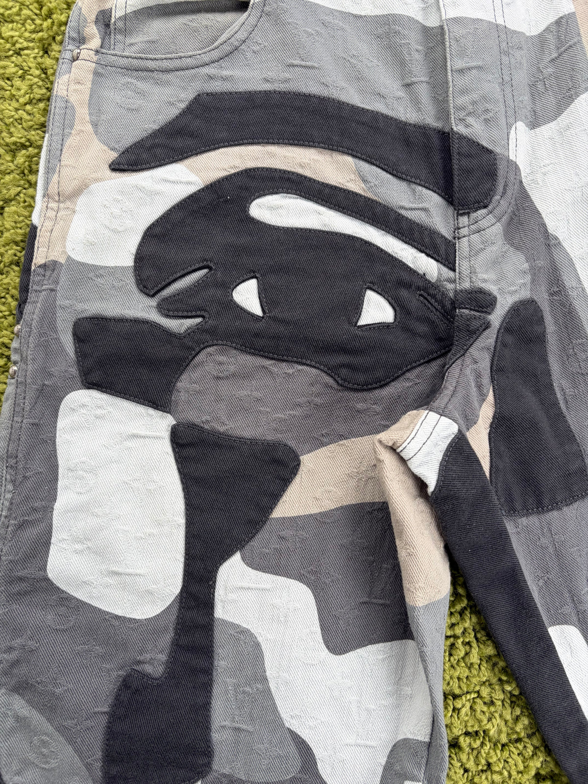 Jeans Louis Vuitton X KidSuper Patchwork Portrait Multicolor 32