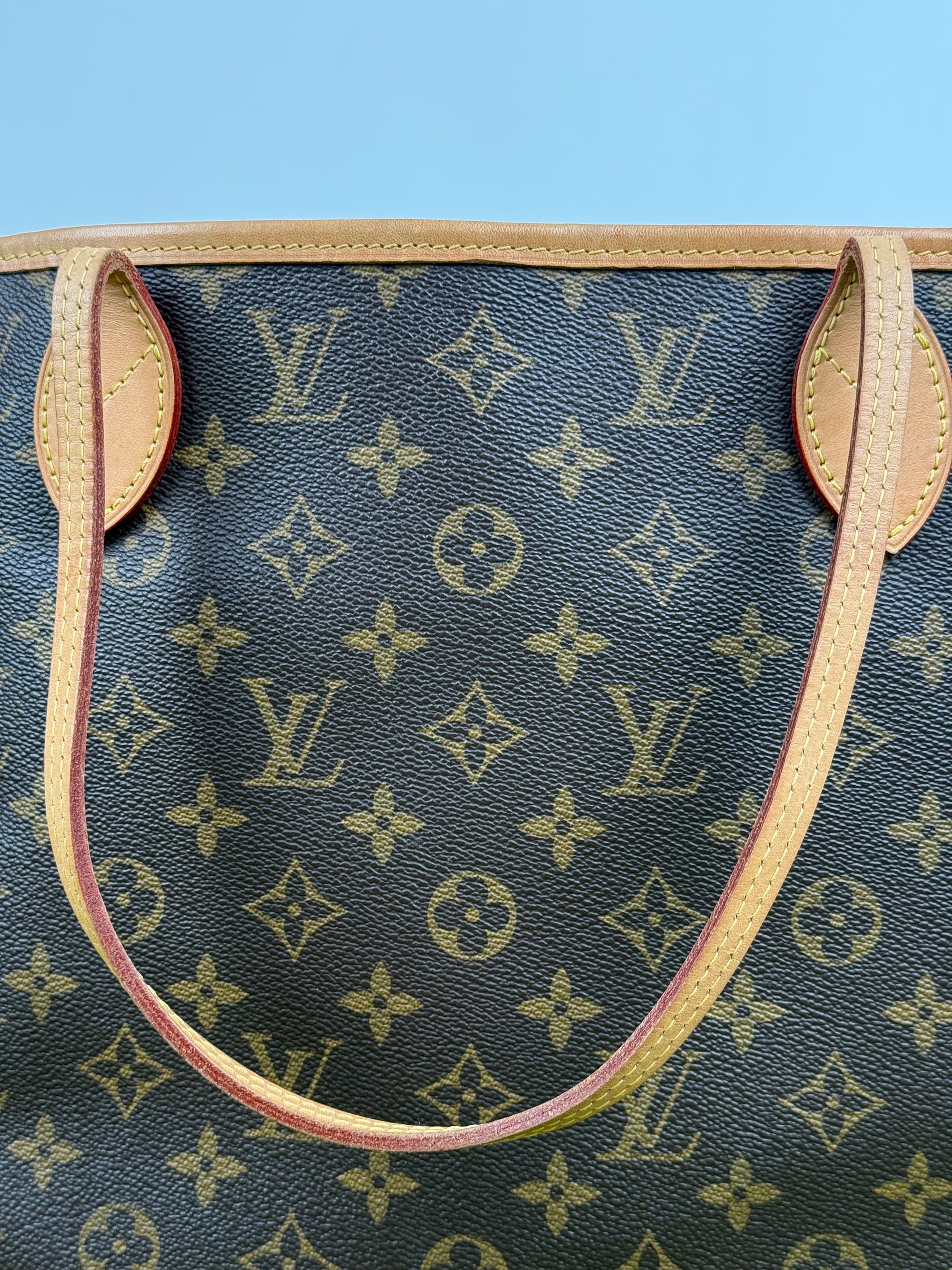 Borsa Neverfull Louis Vuitton MM Marrone