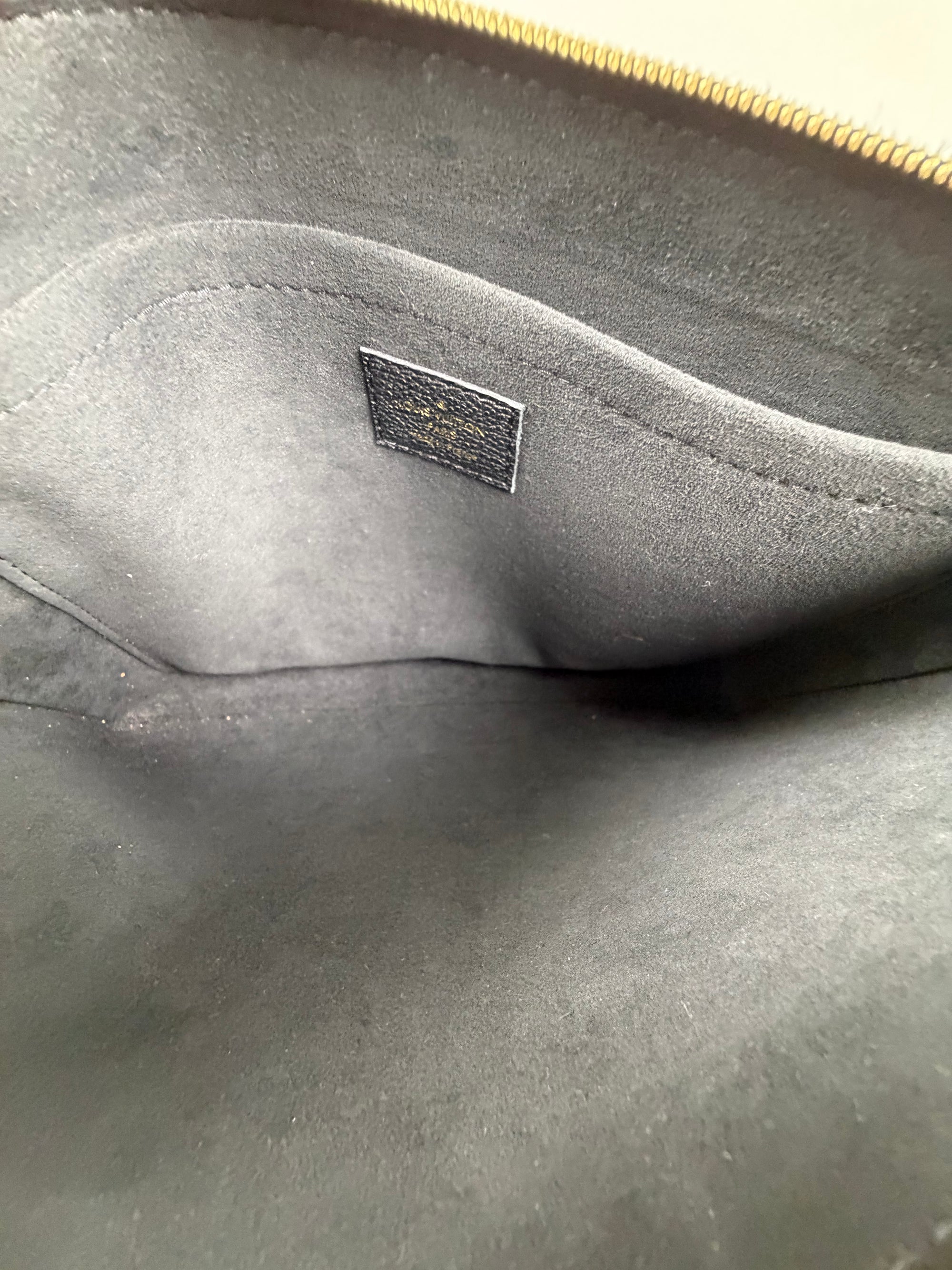 Pochette Louis Vuitton marrone e nera