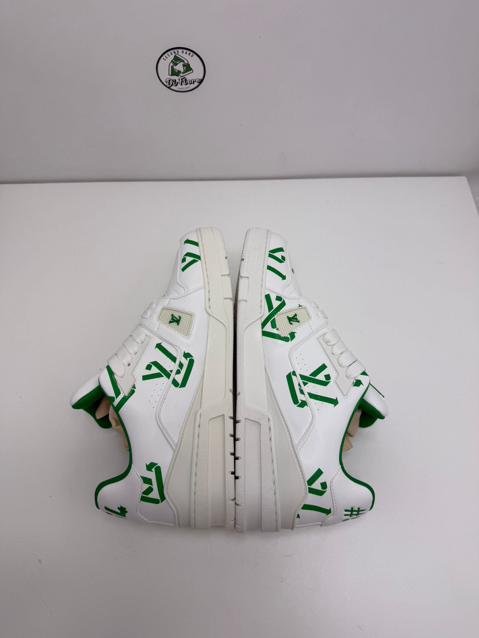 Louis Vuitton trainer bianca e verde