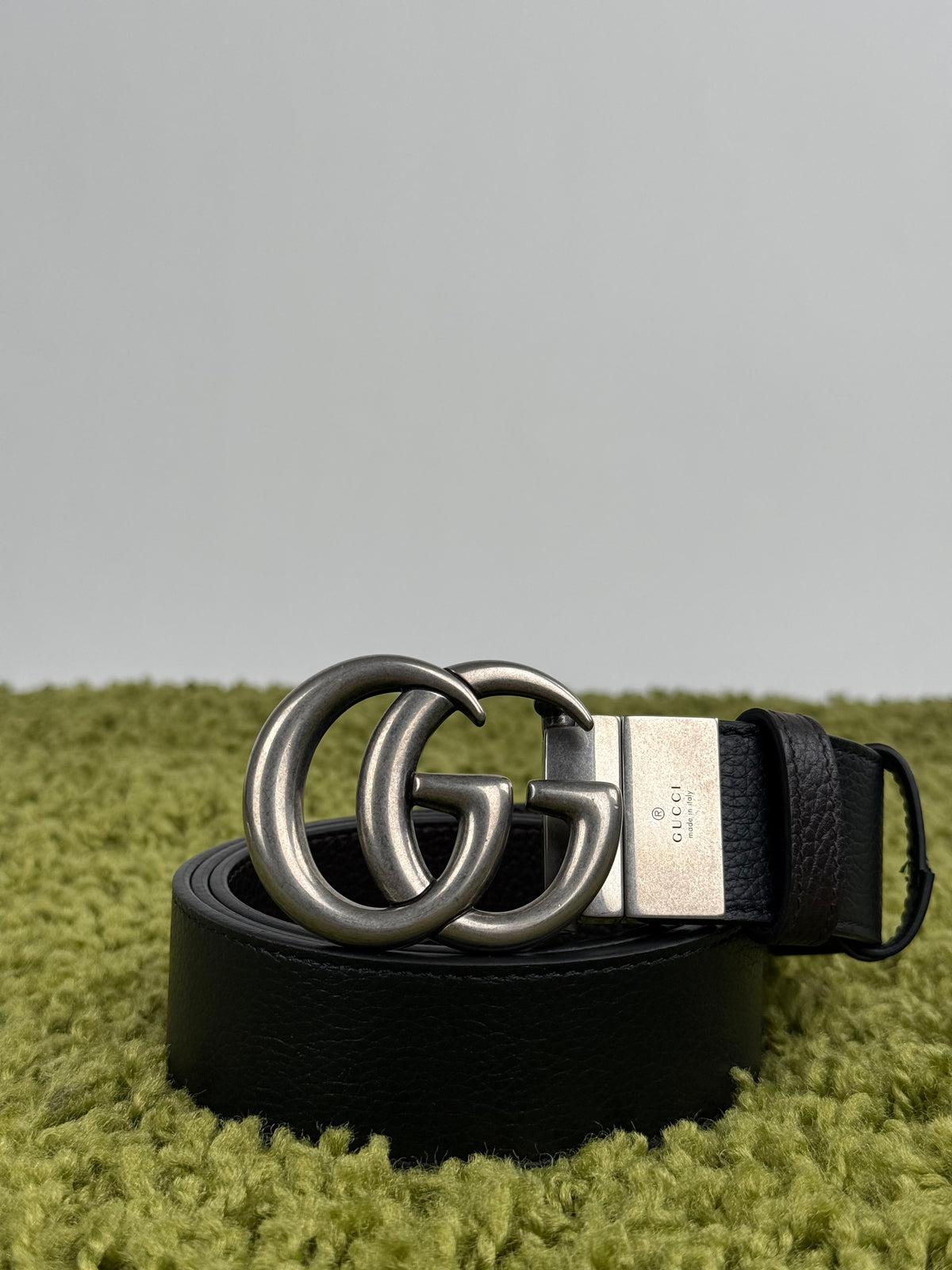 Cintura Gucci Nero Argento 105/42