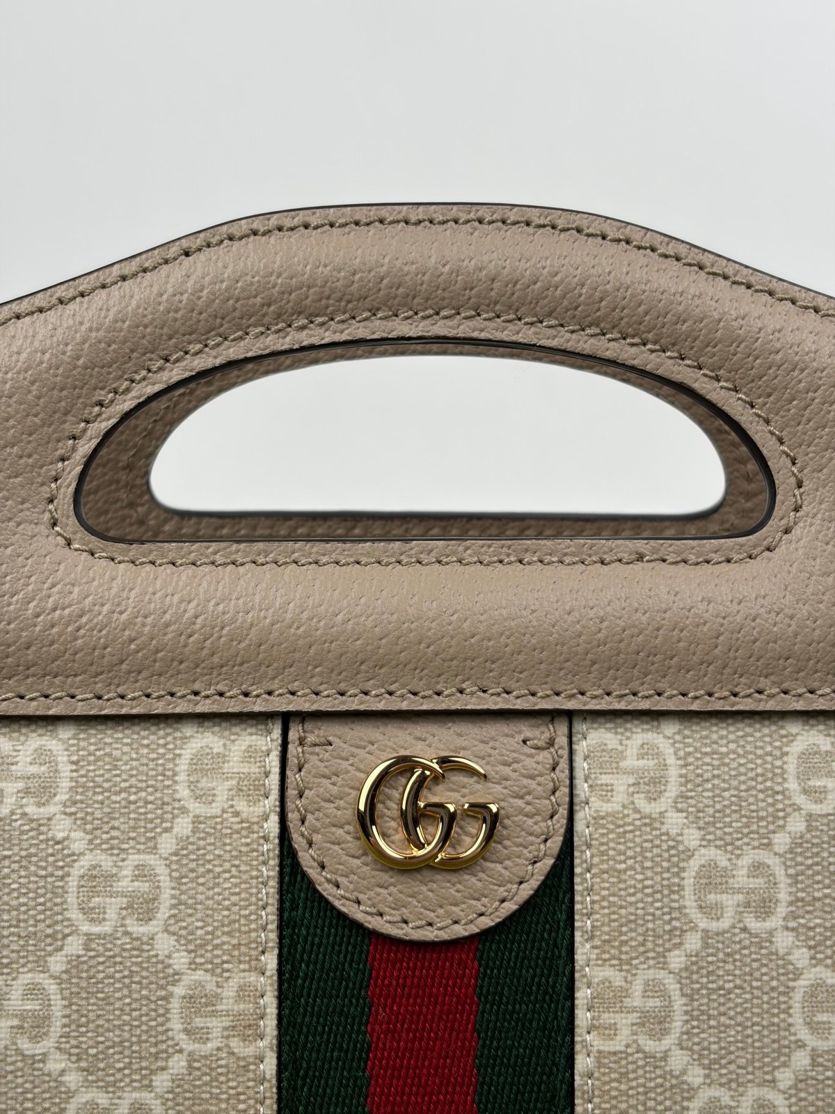 Borsa Gucci Ophidia Cut Out Handle Tote Beige - Second Hand Di Fiore