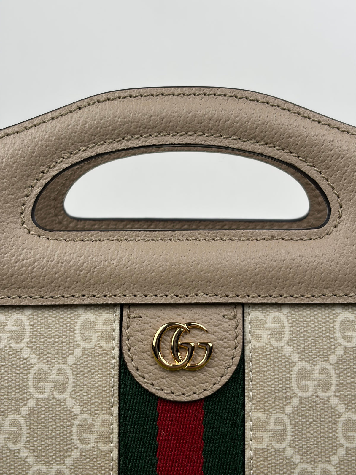 Borsa Gucci Ophidia Cut Out Handle Tote Beige