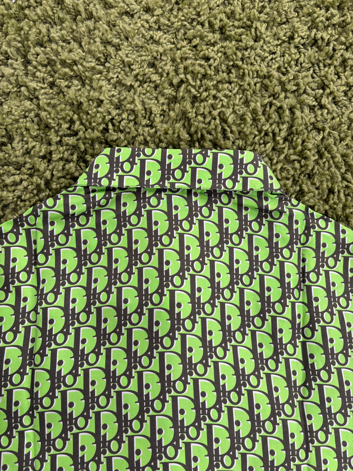 Camicia Christian Dior Oblique Pixel Verde 40