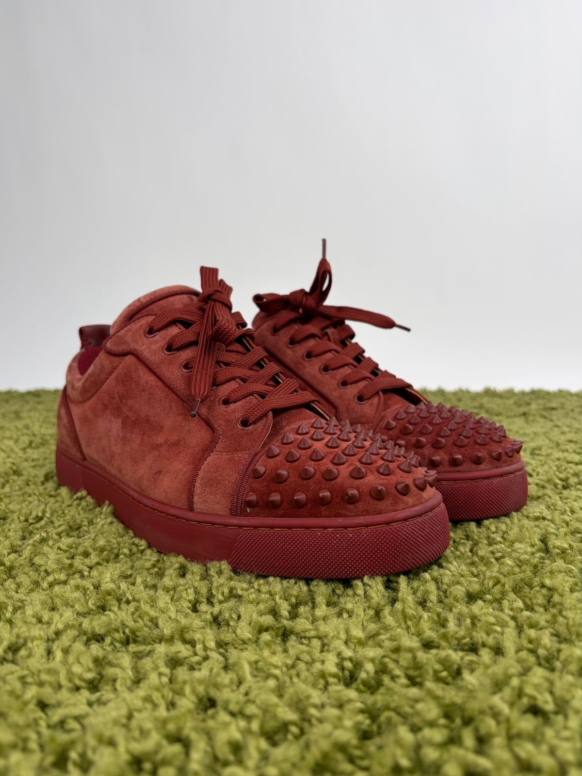 Christian Louboutin Spikes Low Rosso 44 - Second Hand Di Fiore
