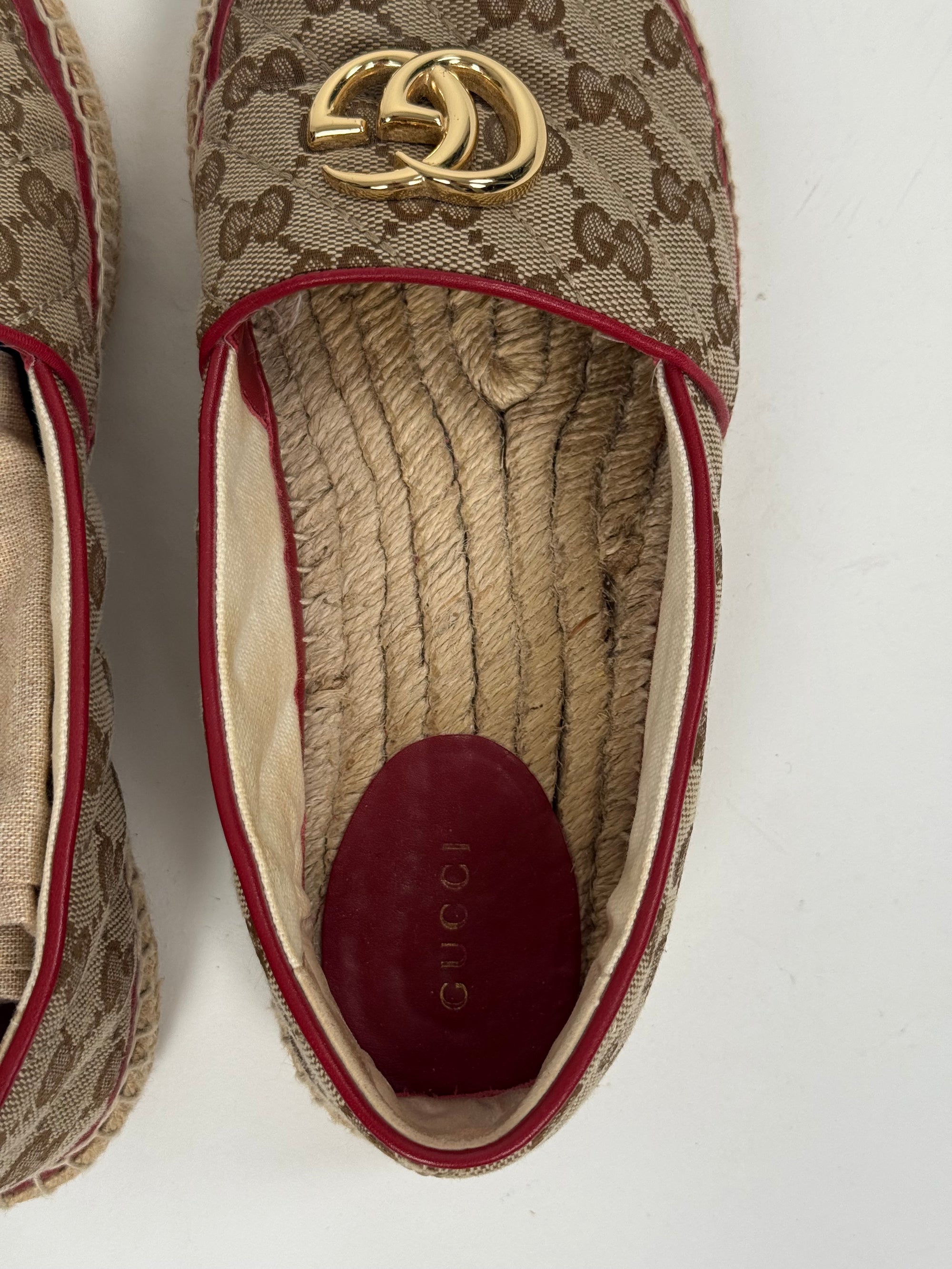Gucci Espadrillas Size 37 beige e rossi