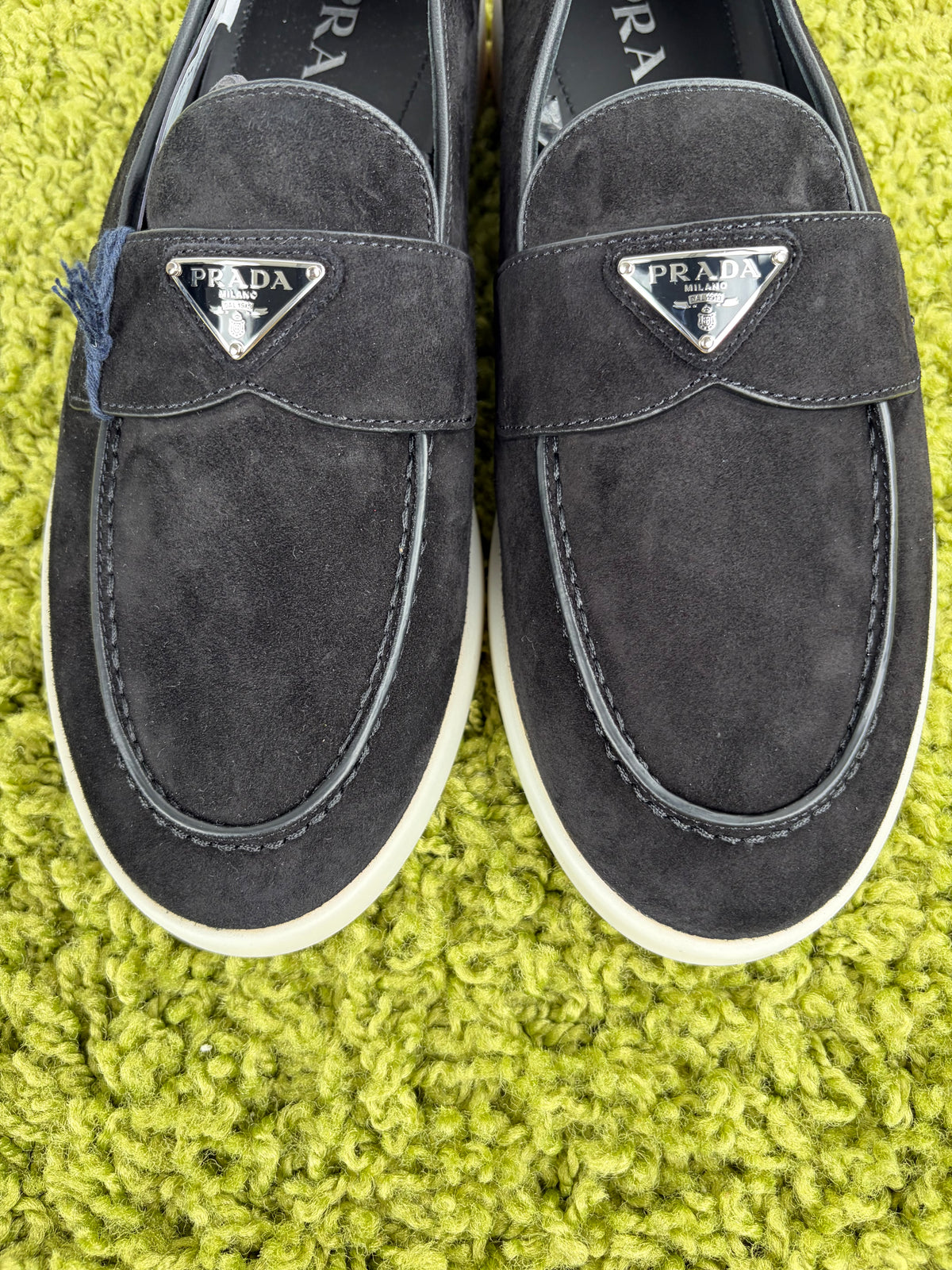 Mocassini Prada in camoscio Neri 6.5