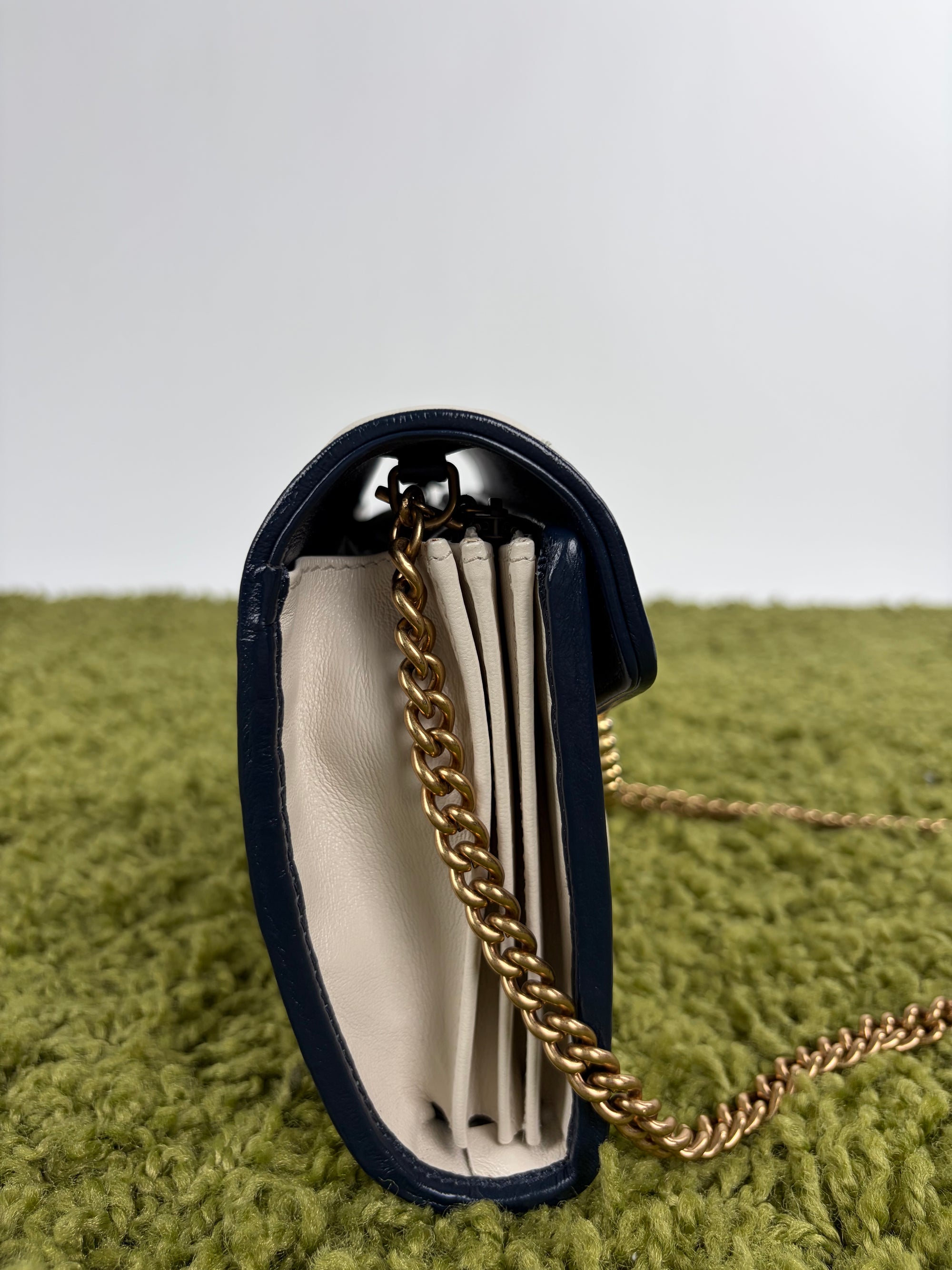 Borsa Gucci panna e blu