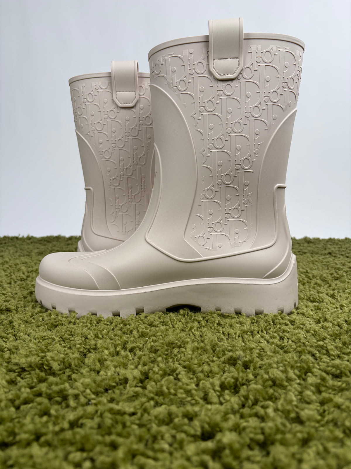 Stivali da pioggia Garden Christian Dior in gomma Beige