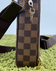 Borsa Sabana In tela Damier Ébène Louis Vuitton Marrone