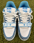 Louis Vuitton Trainer in Denim Azzurra 8