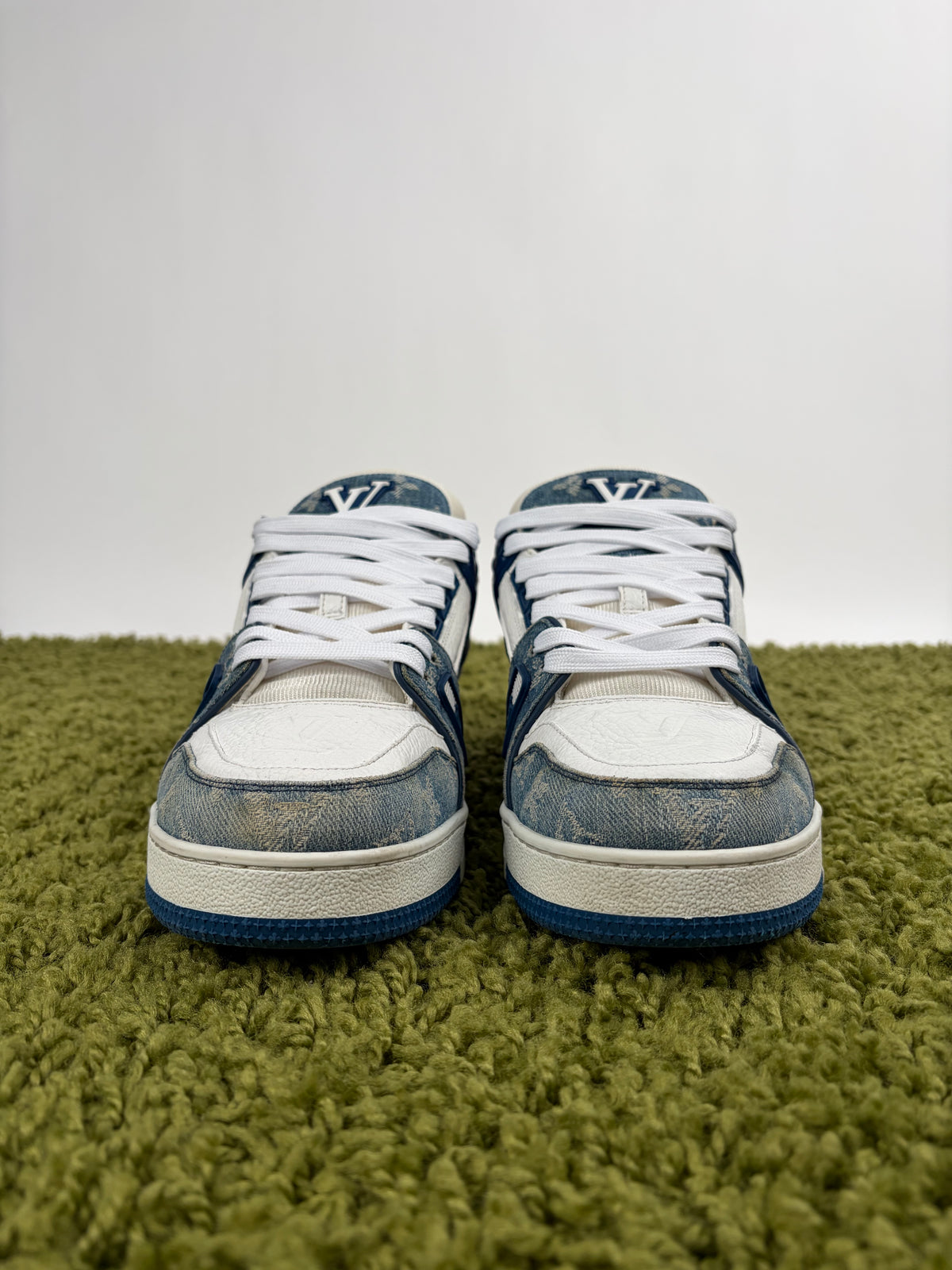 Louis Vuitton Trainer Denim Blu 8.5