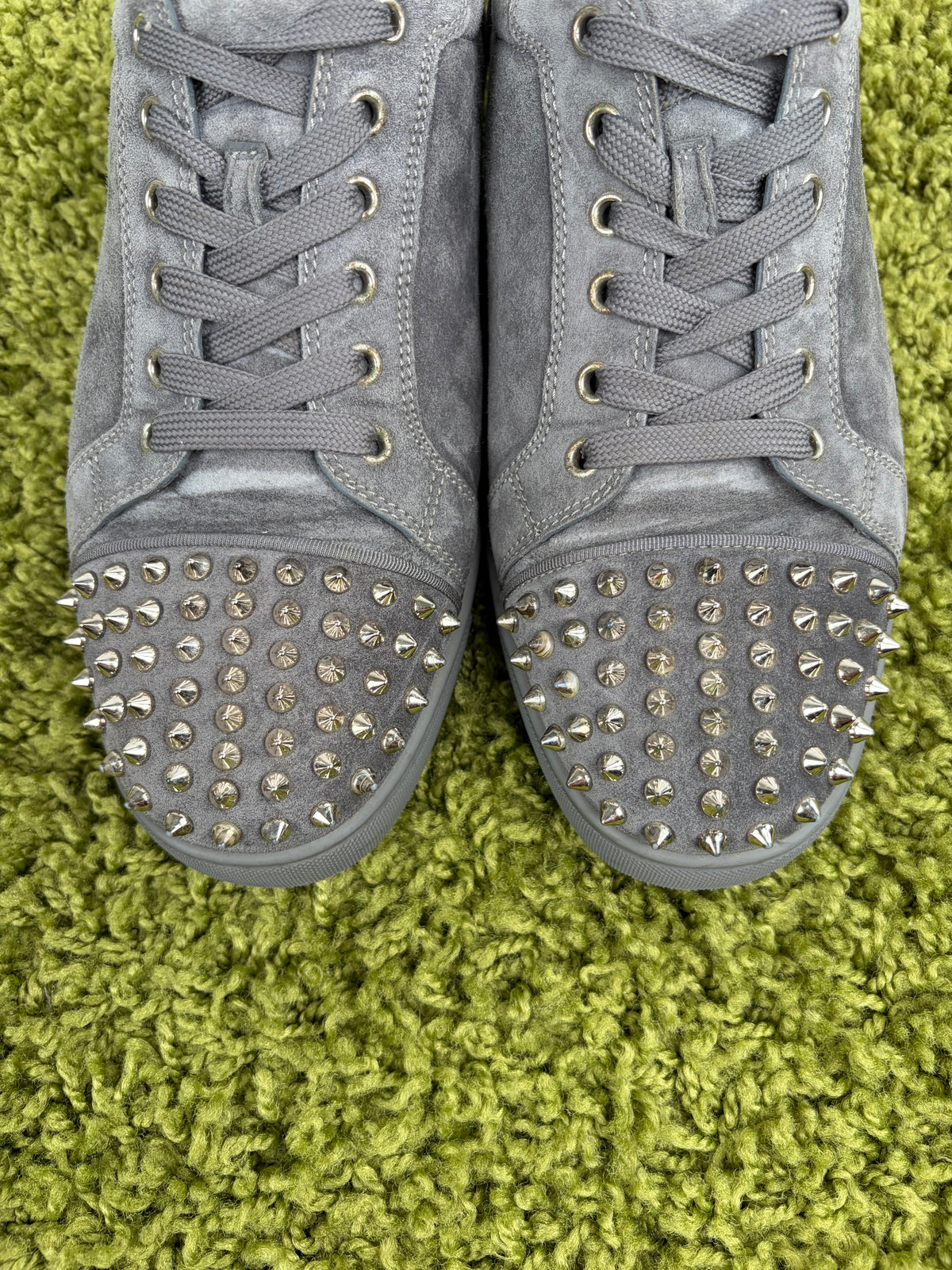 Christian Louboutin Spikes Low Grigio 45