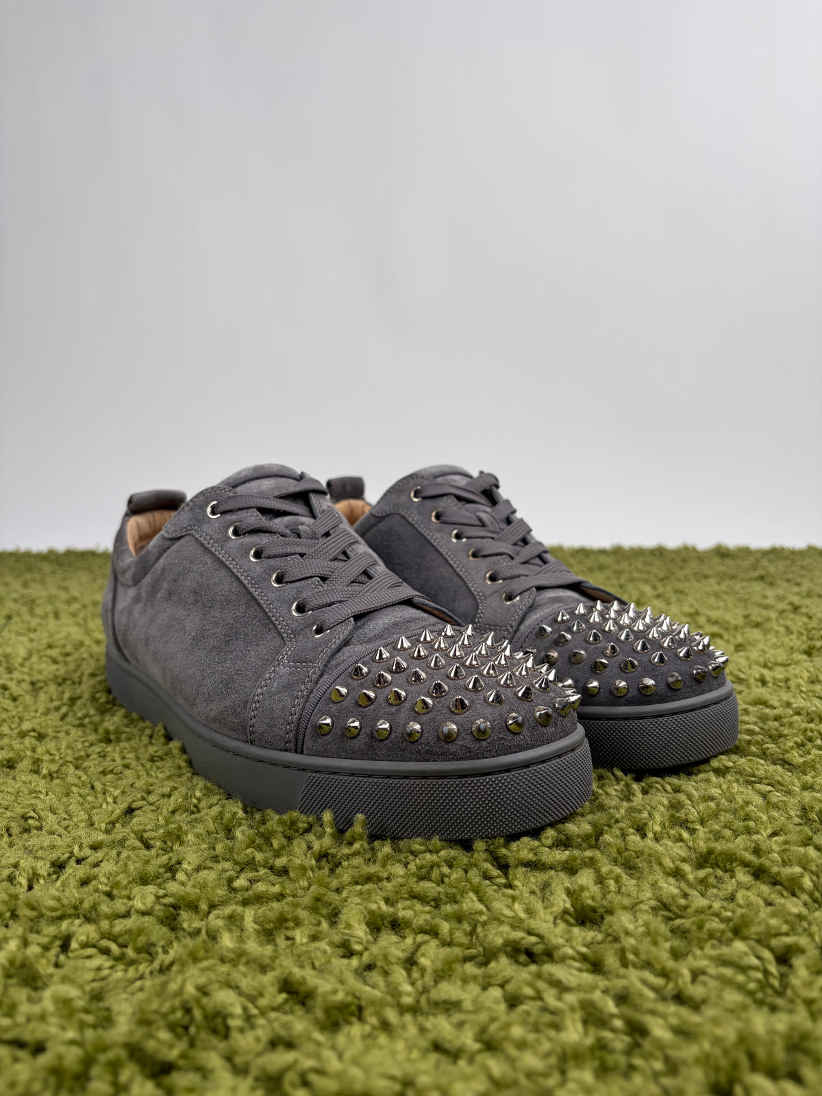 Christian Louboutin Spikes Low Grigio 45