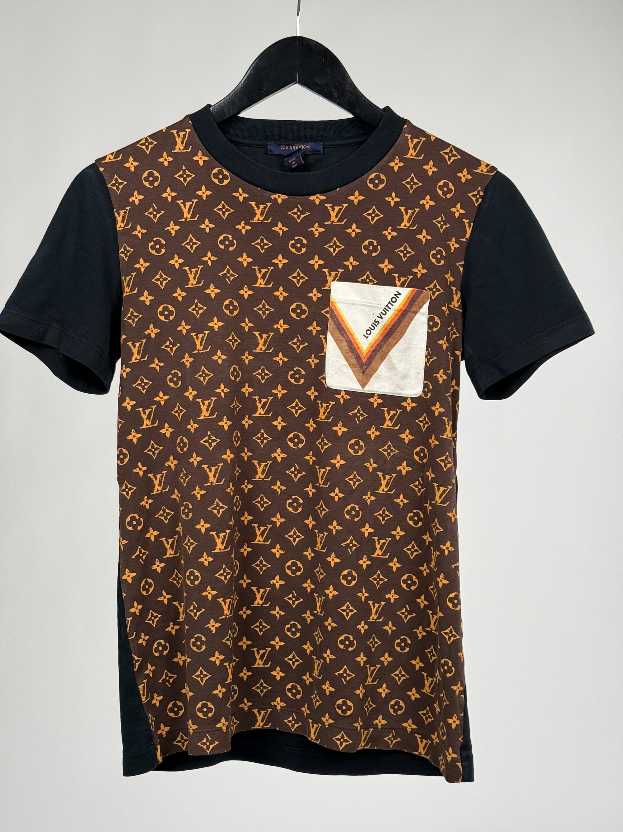 T shirt Louis Vuitton femminile Size L marrone e nera