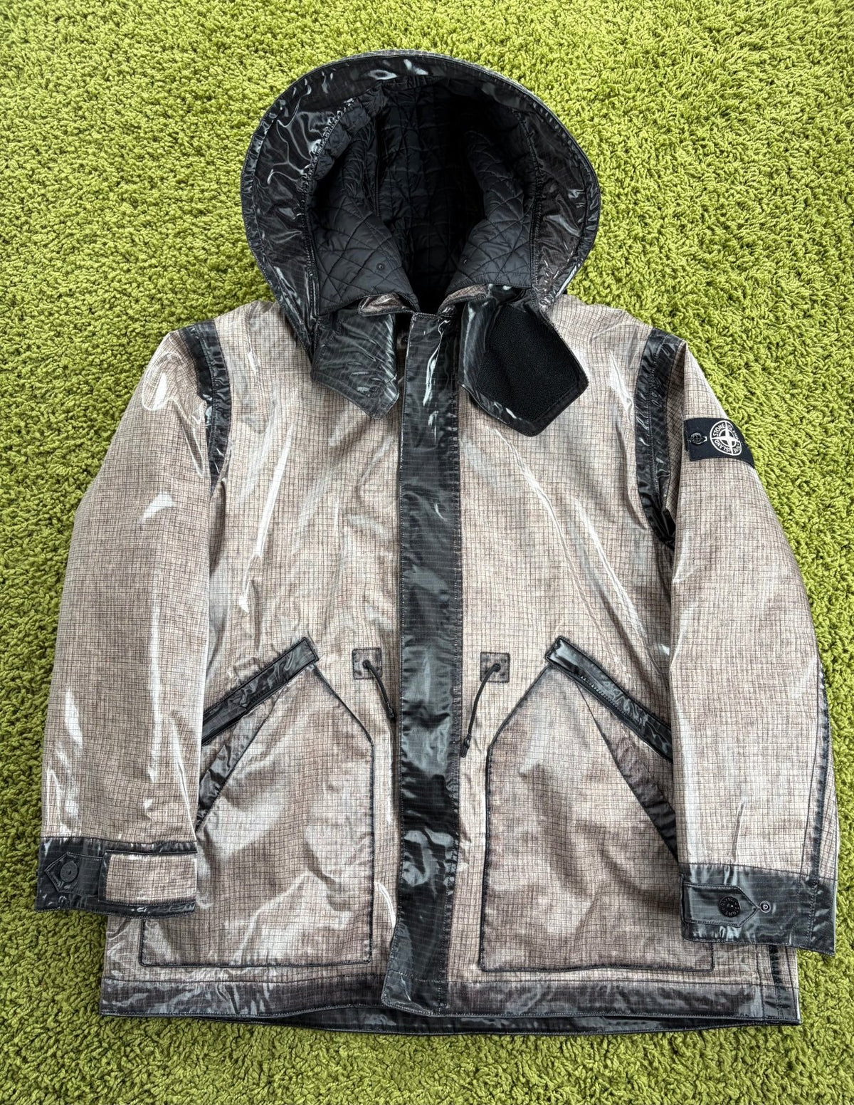 Parka Stone Island Uneven Ripstop Prismatico Beige Size L - Second Hand Di Fiore