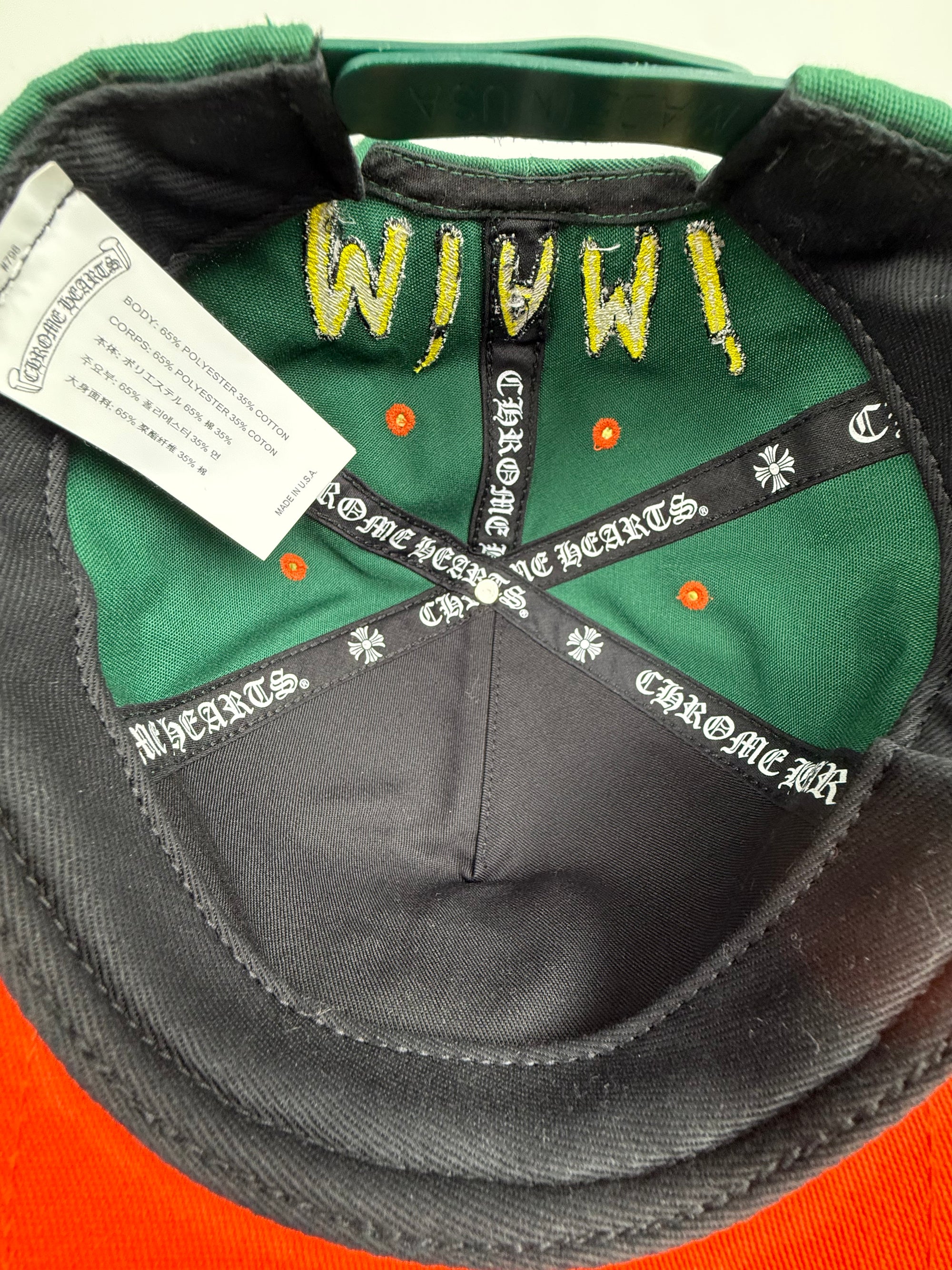 Cappello Chrome Hearts Verde multicolor