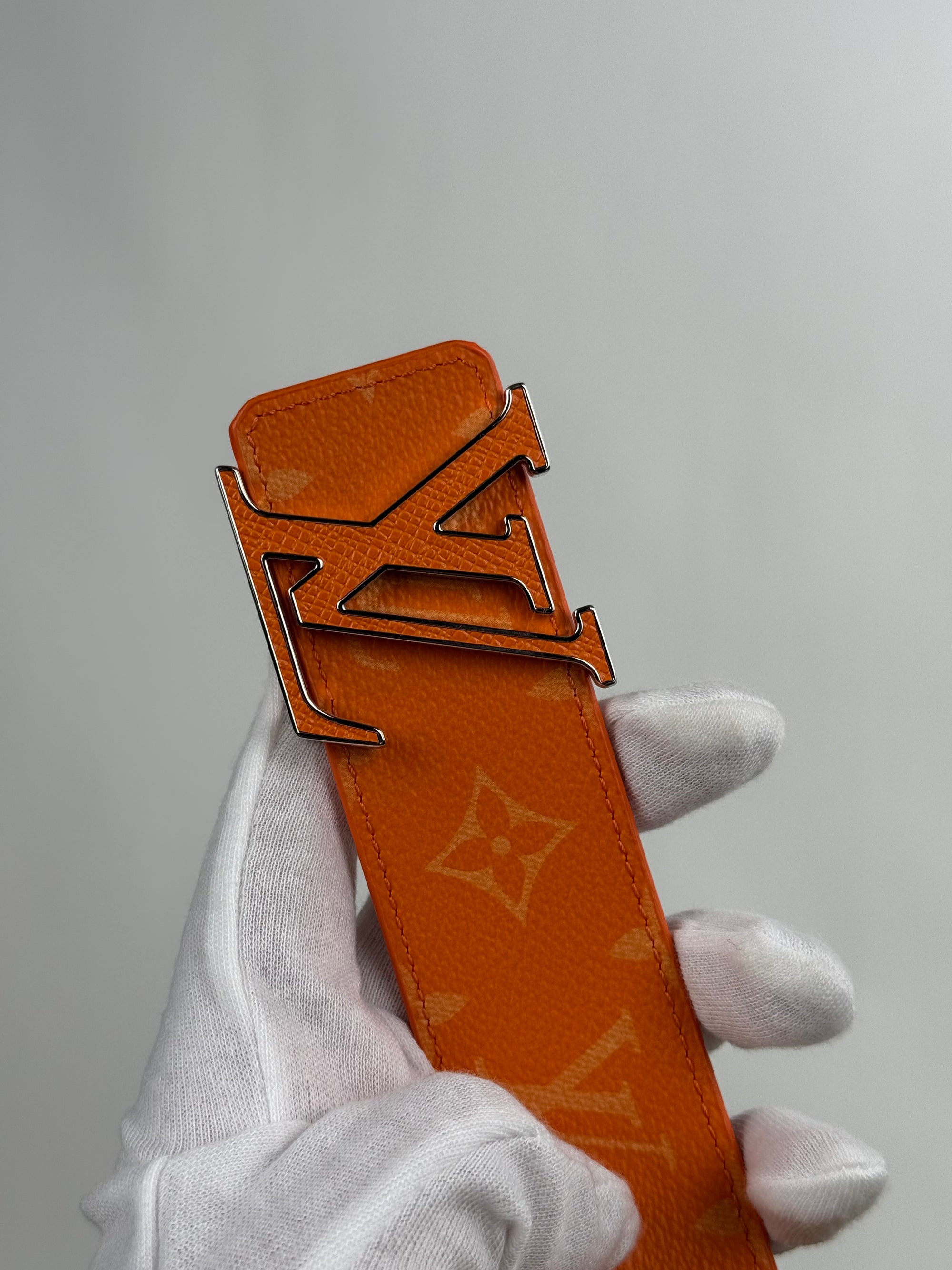 Cintura Monogram Reversibile Louis Vuitton Arancione 90/36