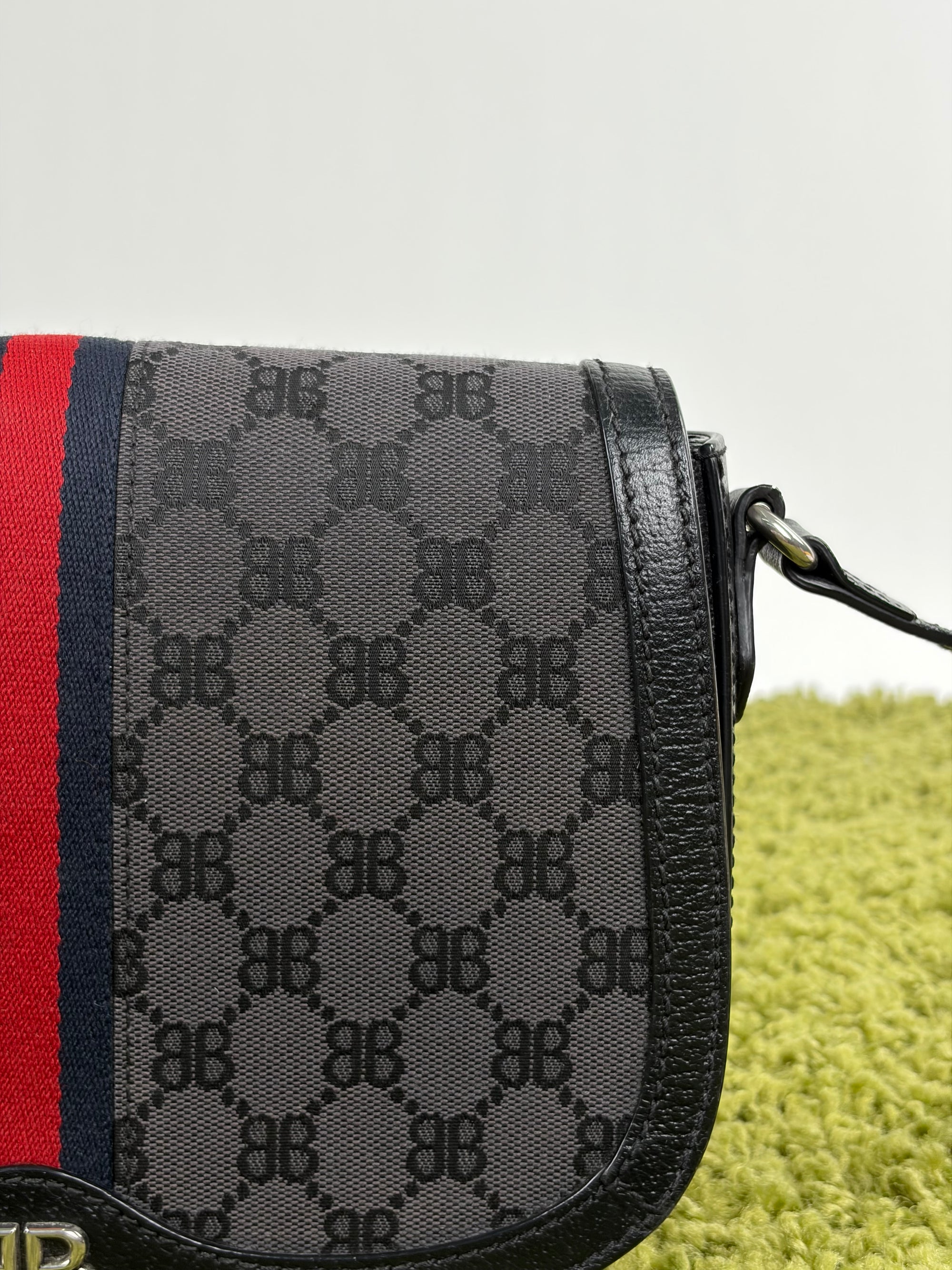 Borsello Balenciaga X Gucci nero rosso e blu