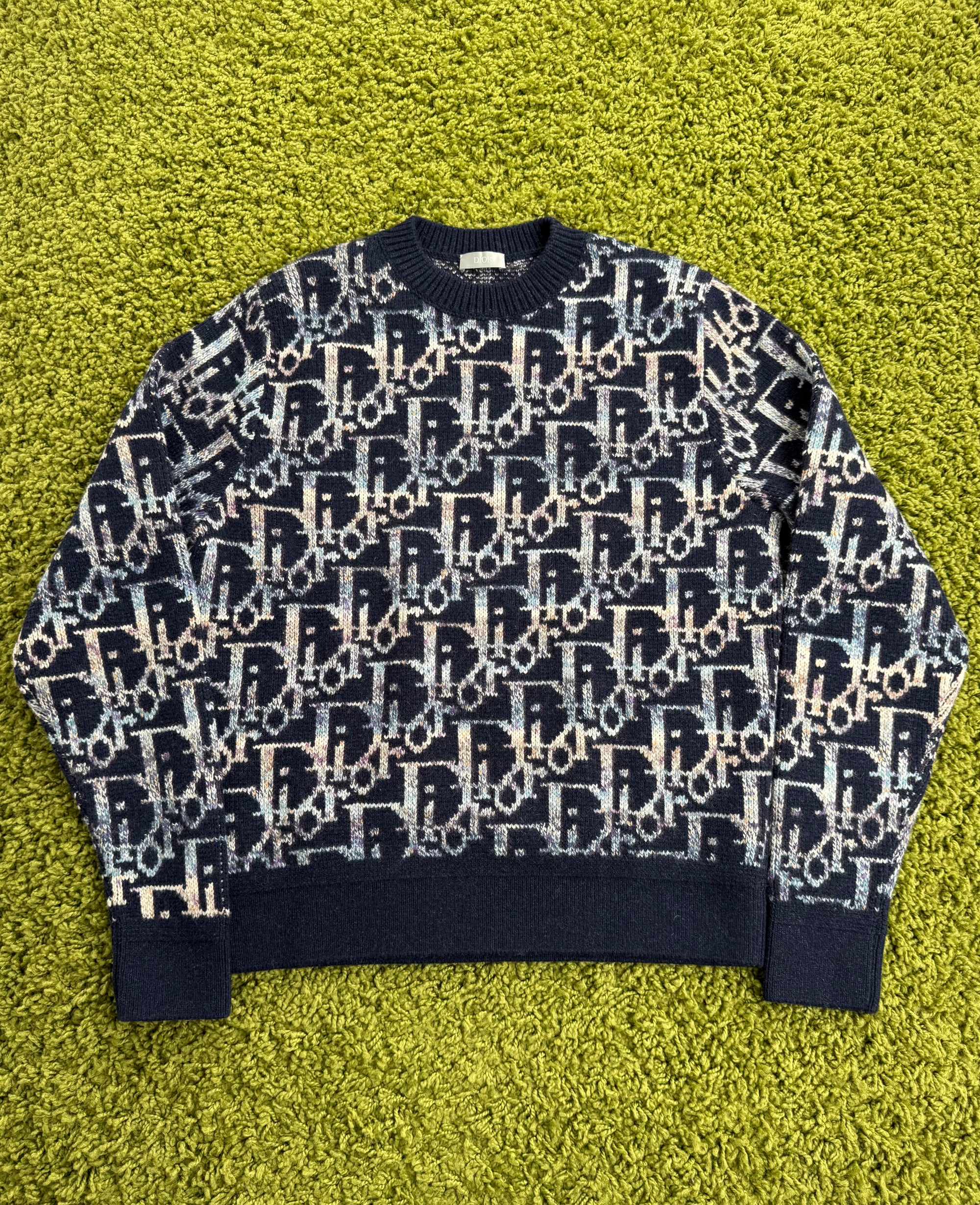 Maglione Oblique Christian Dior Blu M