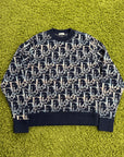 Maglione Oblique Christian Dior Blu M
