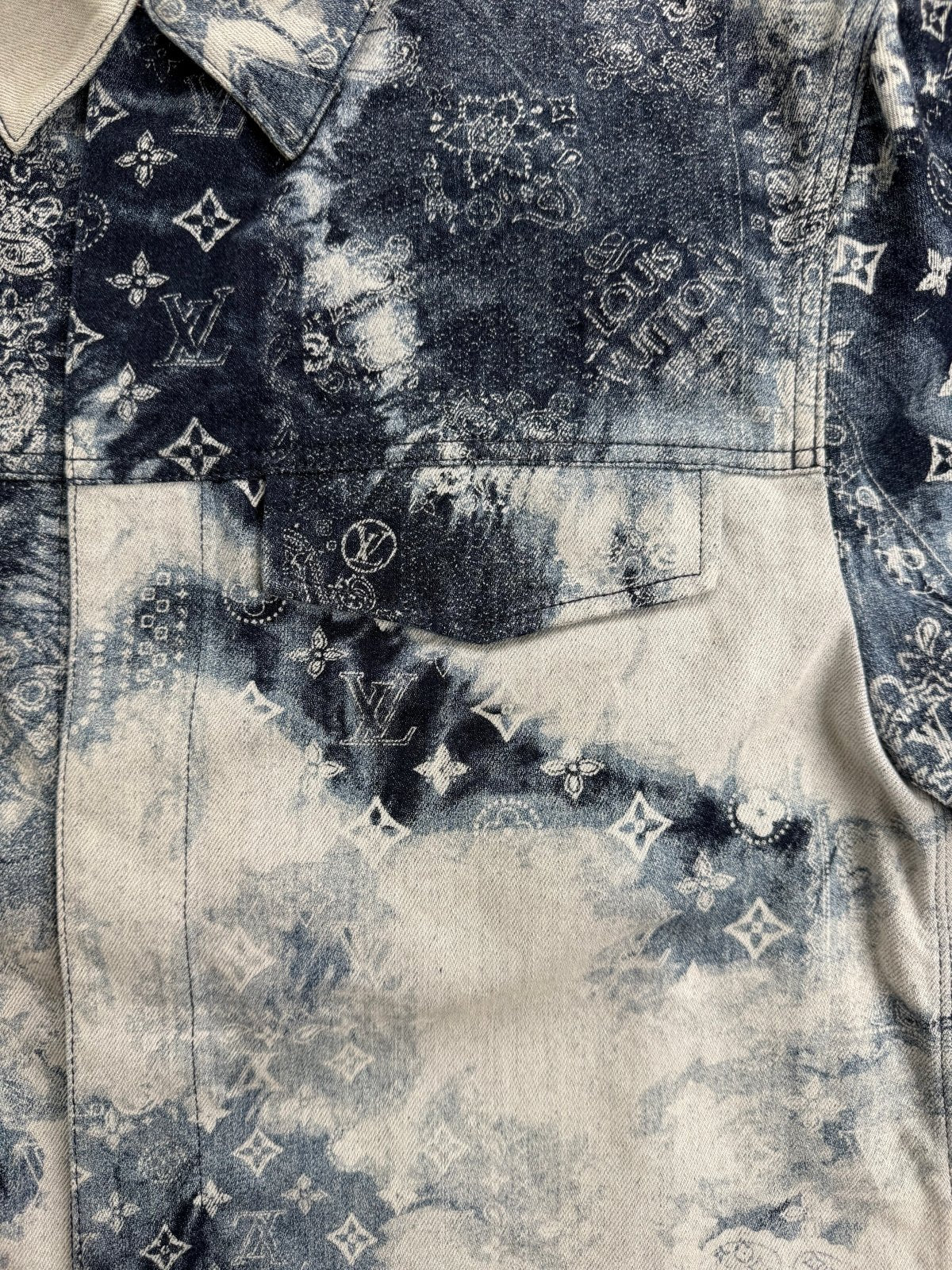 Completo Louis Vuitton in denim Multicolor Camicia S Pantaloncino 30 - Second Hand Di Fiore