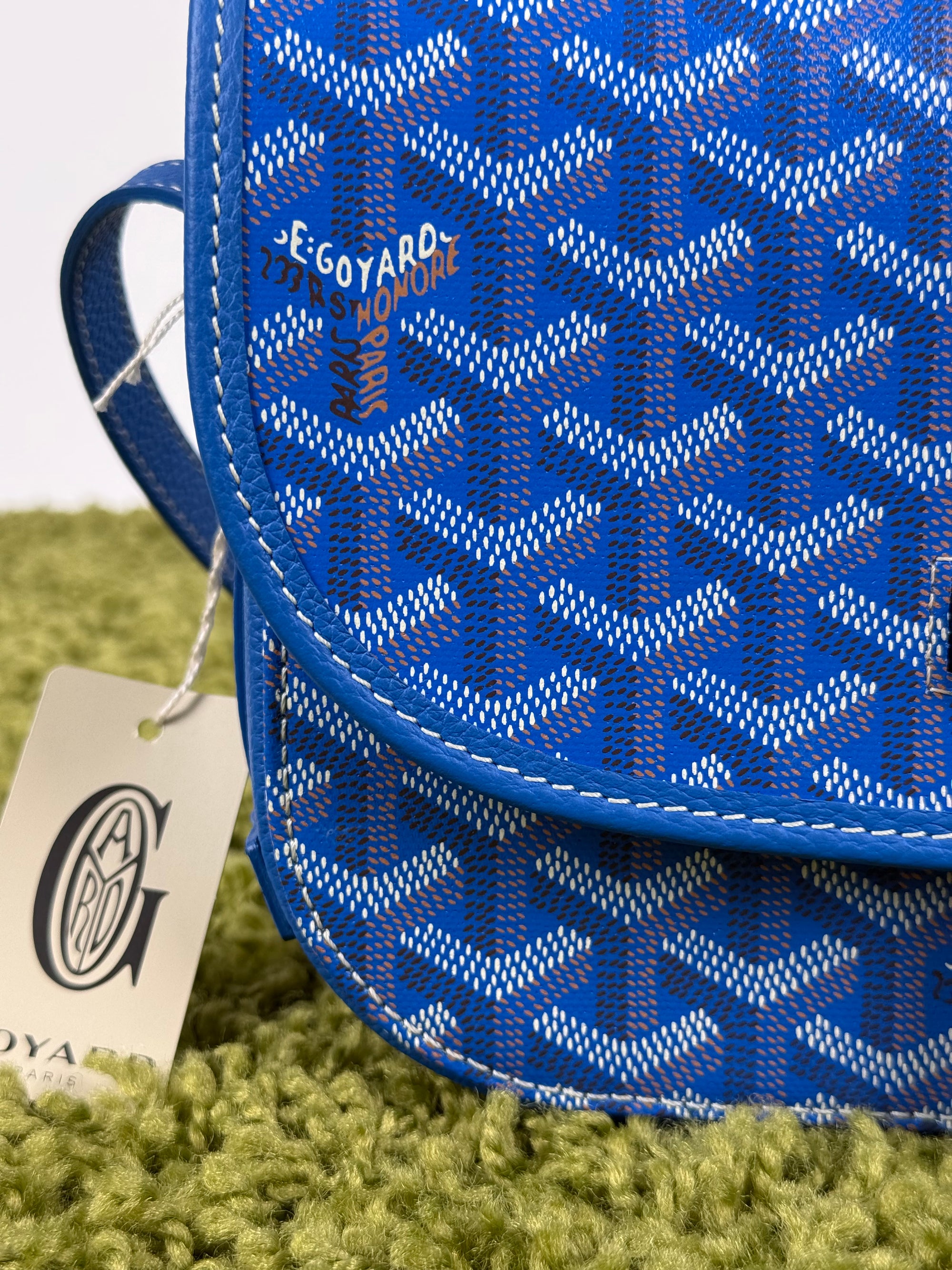 Borsa a tracolla belvedere goyard blu