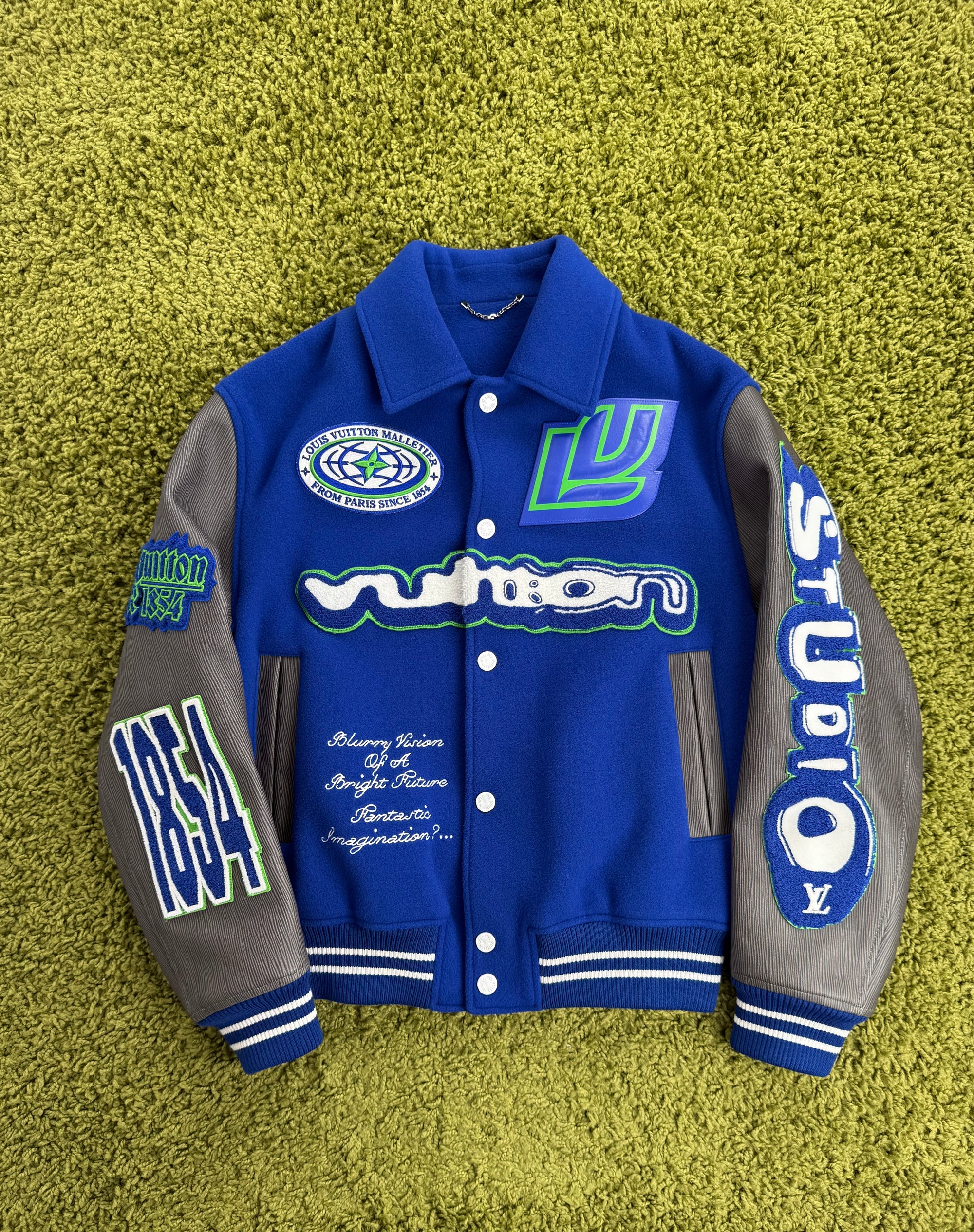Varsity Blouson Louis Vuitton Blu Multicolor 46
