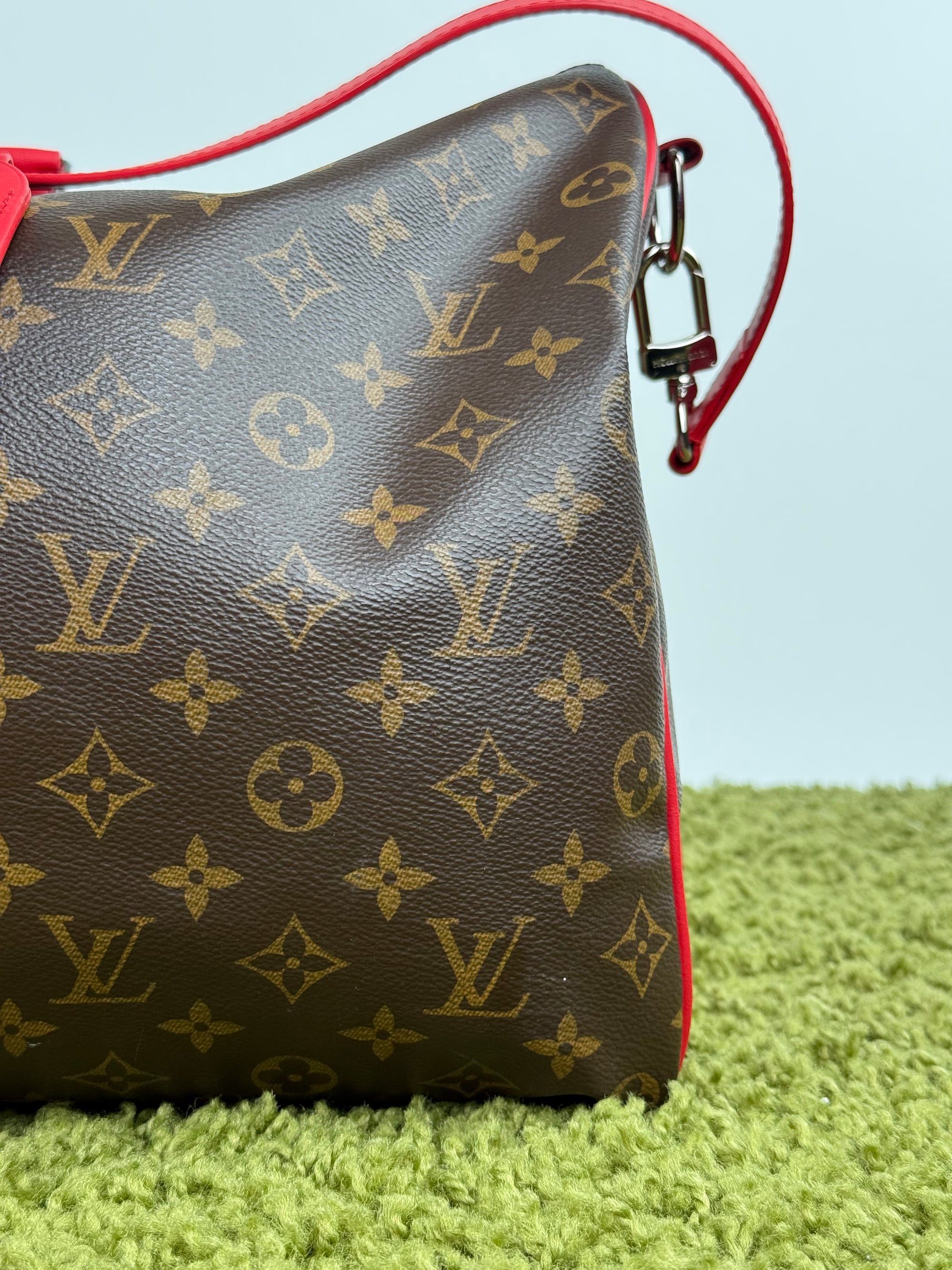 Keepall Bandoulière 45 Louis Vuitton Marrone Rosso