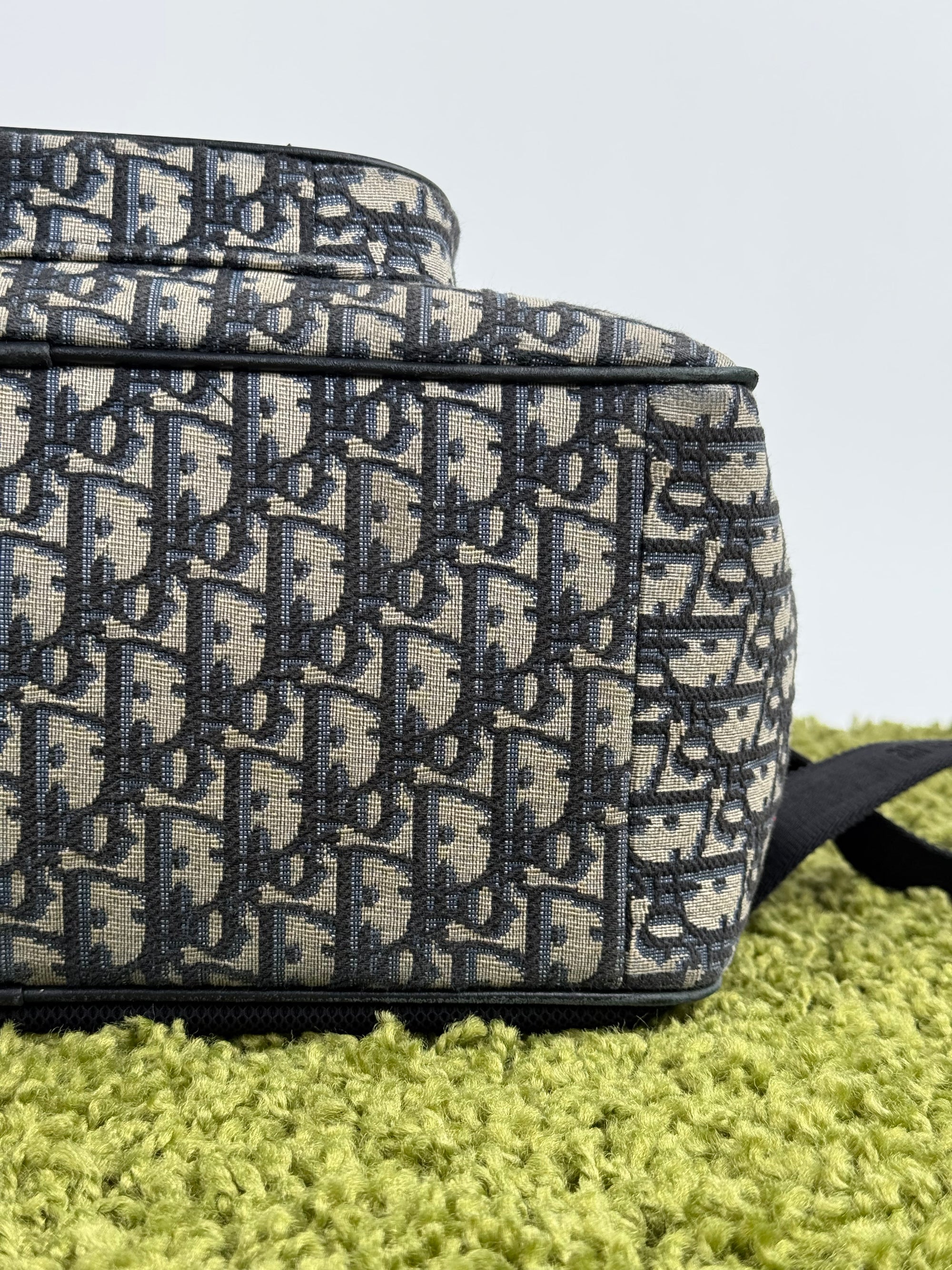 Zaino Dior Saddle In Jacquard e pelle di Vitello Grigio