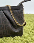 Borsa Fendi Baguette in tela Marrone
