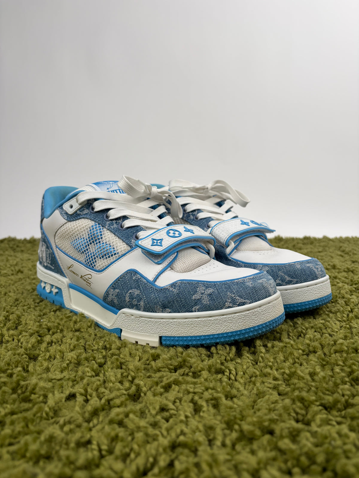 Louis Vuitton Trainer in Denim Azzurra 8 - Second Hand Di Fiore