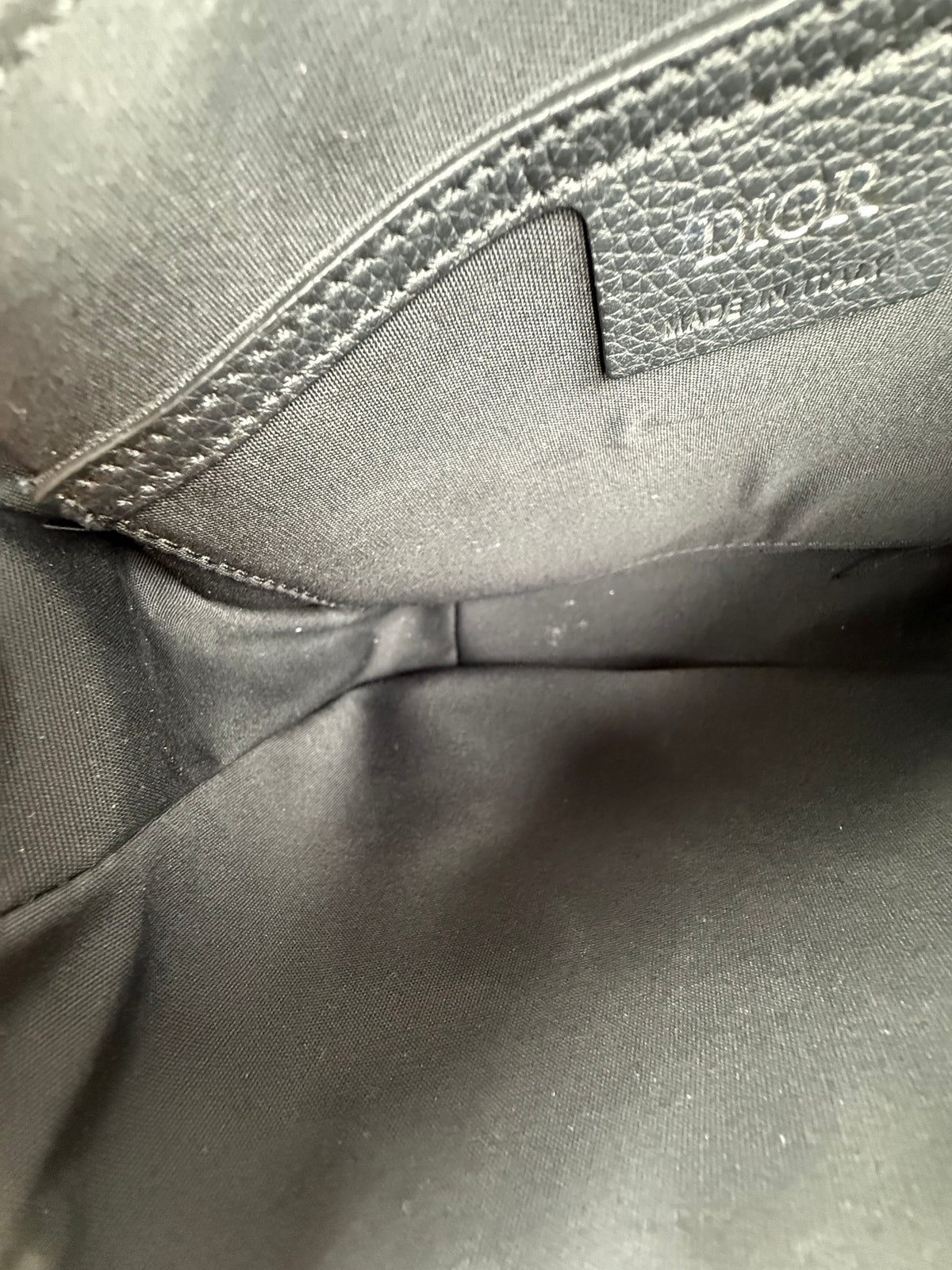 Borsa a tracolla saddle in jacquard Christian Dior Nero