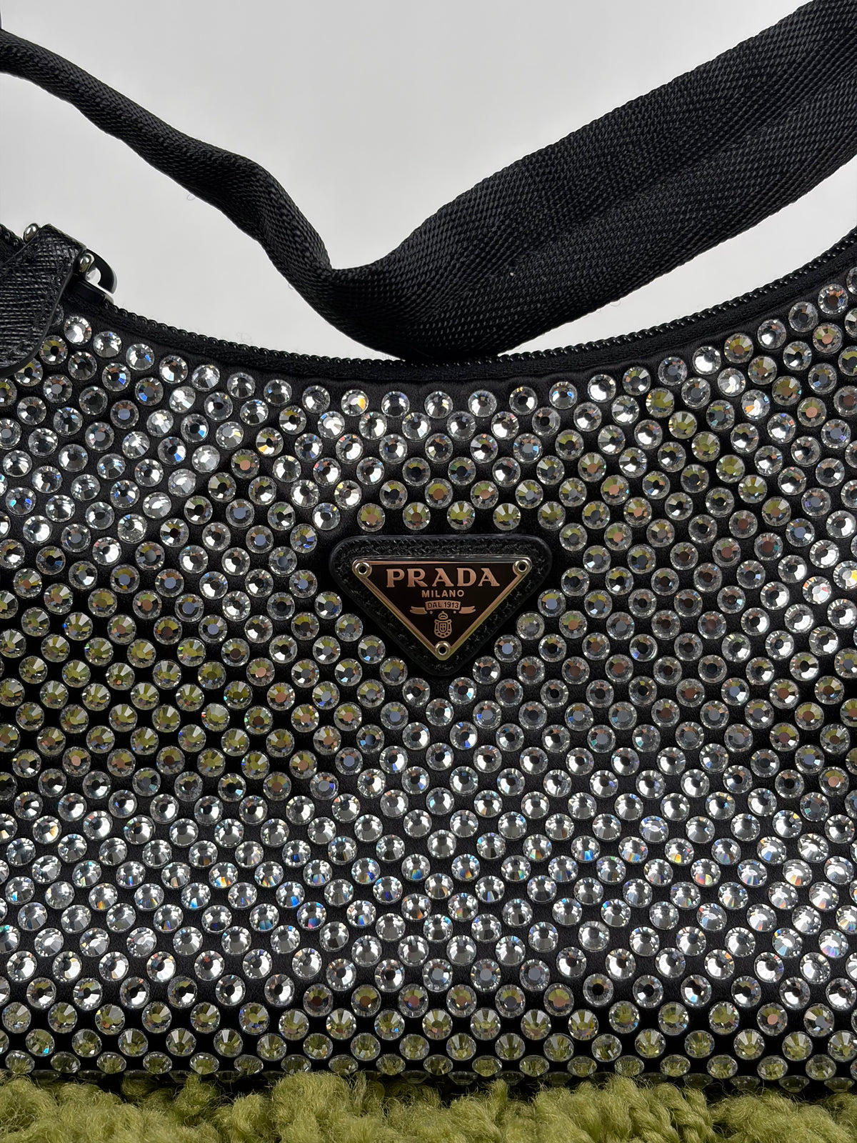Borsa Prada Re Edition Nera con Cristalli