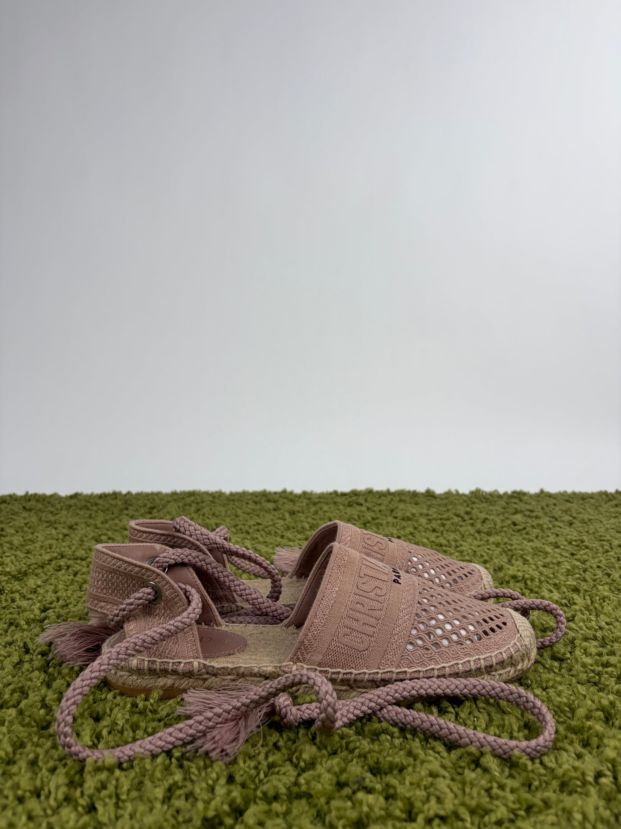 Sandalo Dior Size 39.5 rosa e beige