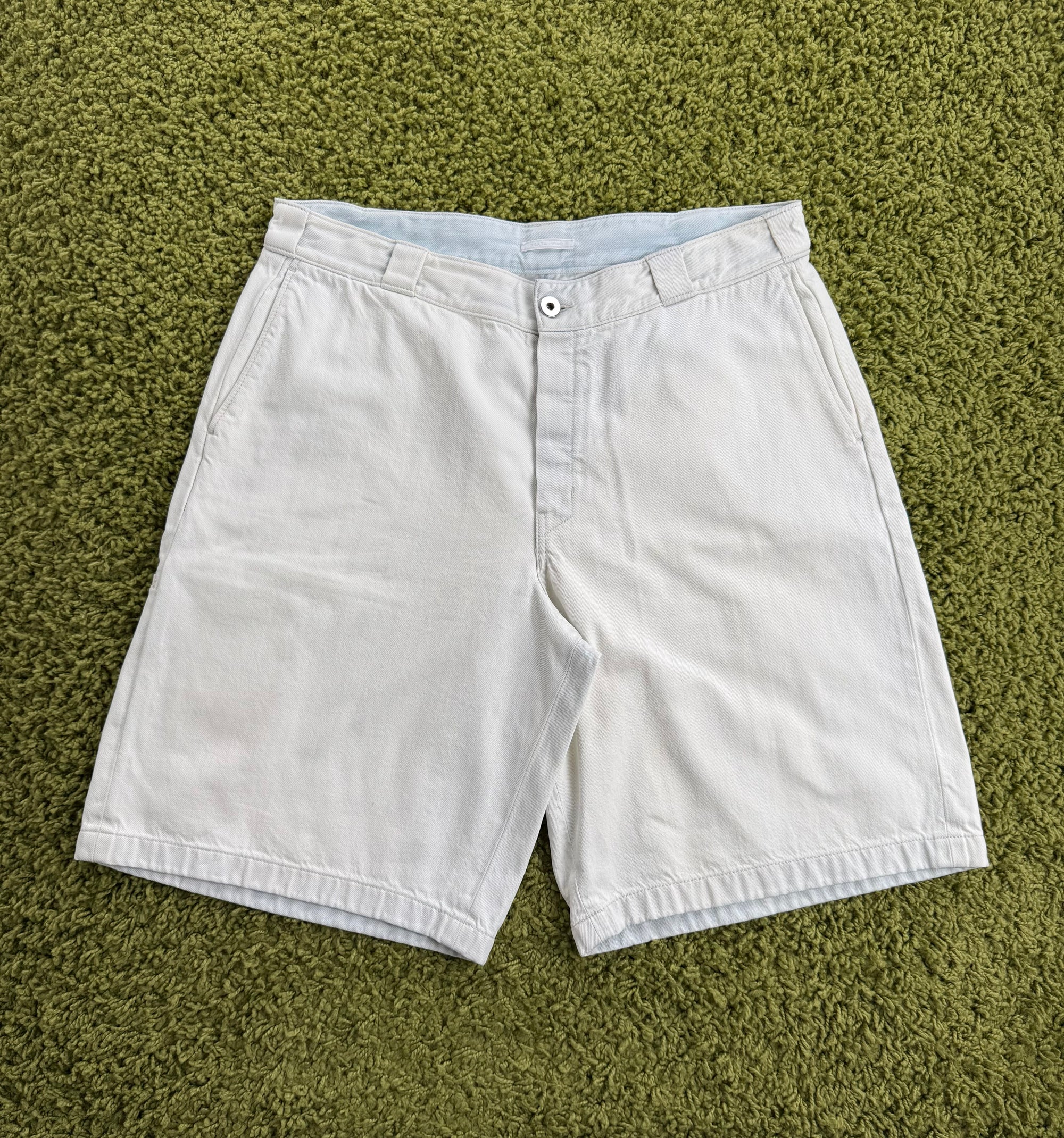 Pantaloncino Prada in denim Bianco 54