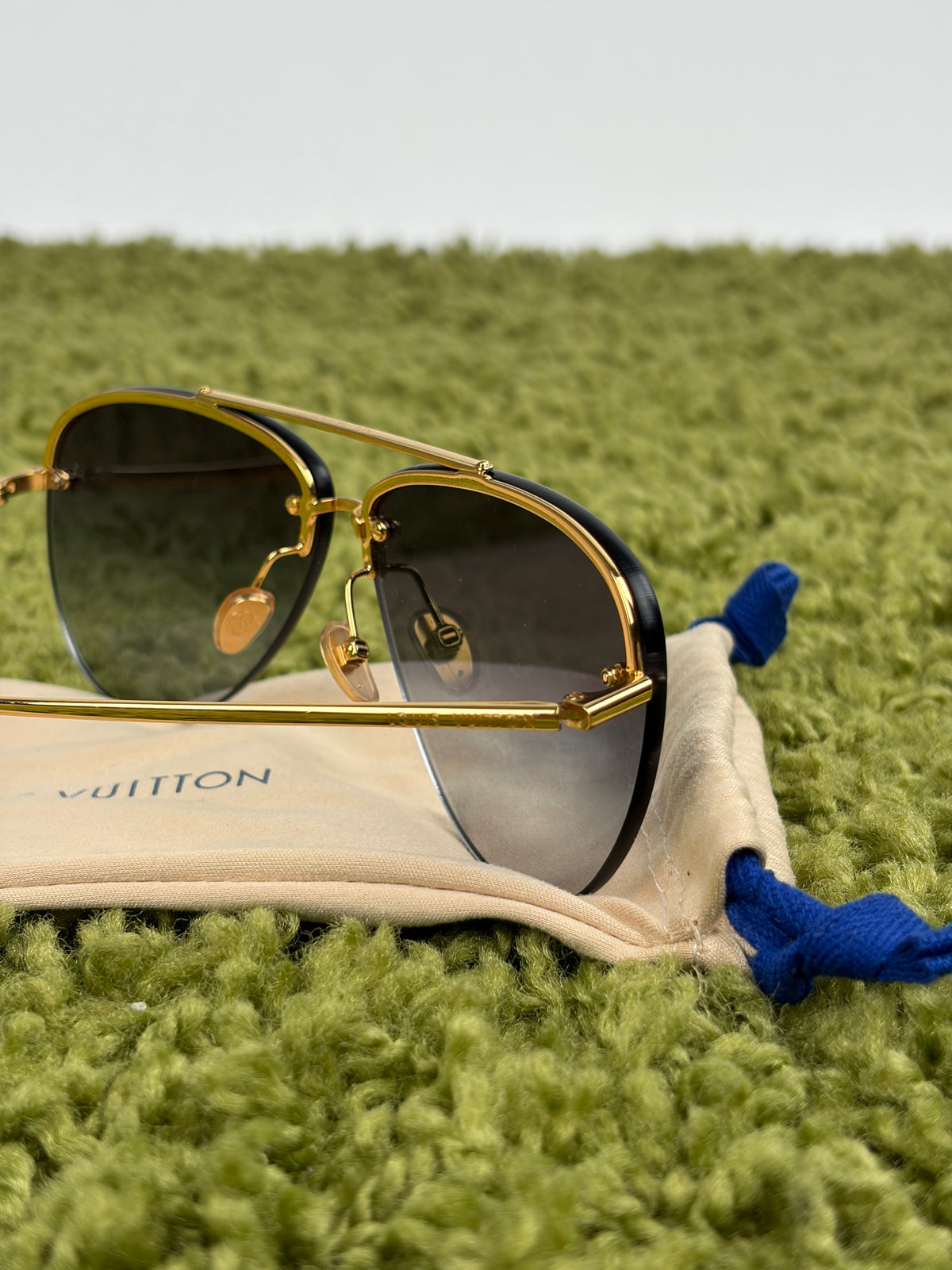 Occhiali da sole Pilot Light Louis Vuitton Oro con lenti sfumate