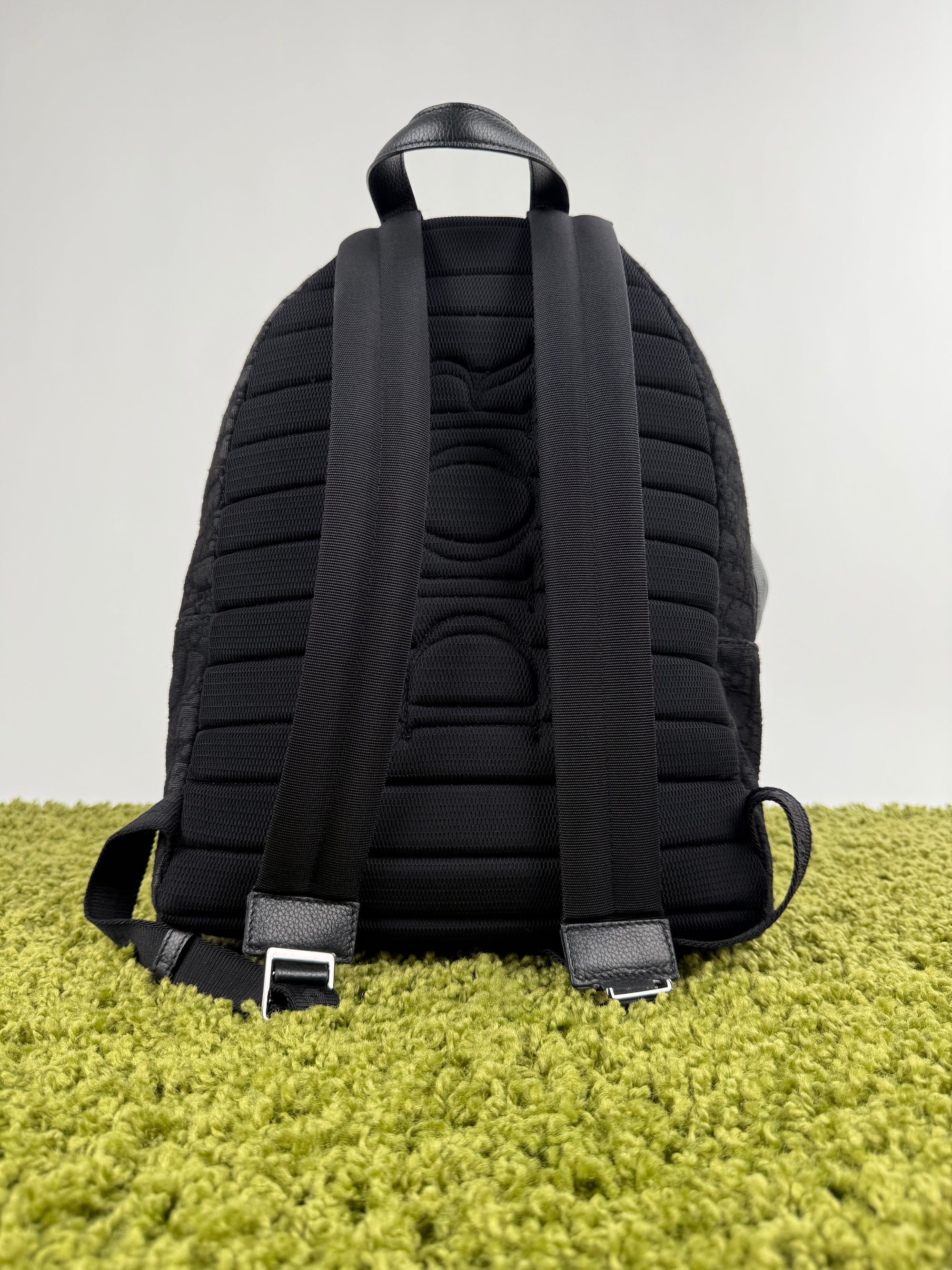 Zaino Ridere Oblique In Jacquard Christian Dior Nero