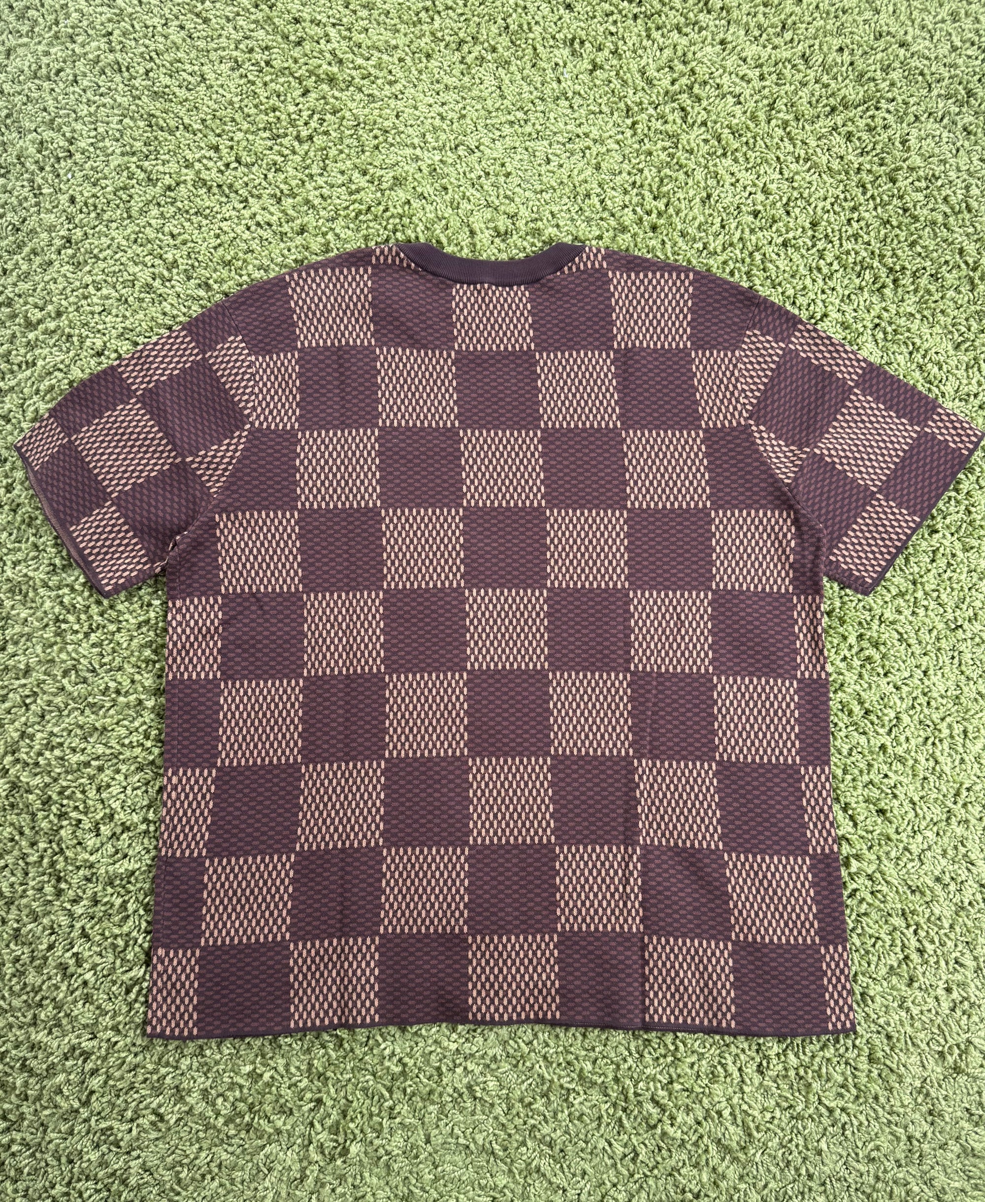 T-Shirt Damier Ébène Louis Vuitton Marrone 4L
