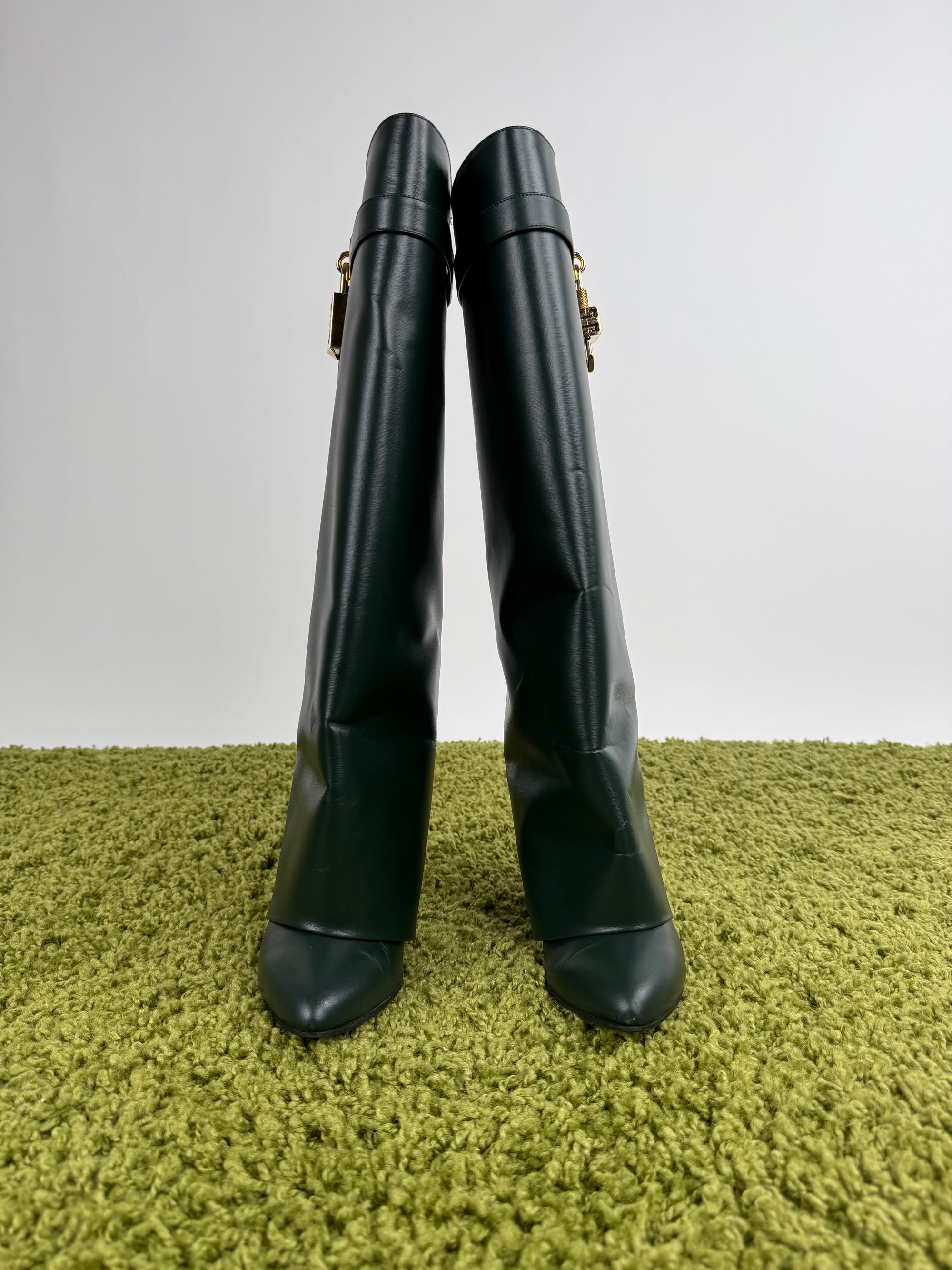 Stivali Shark Lock Verde Scuro Givenchy 39.5