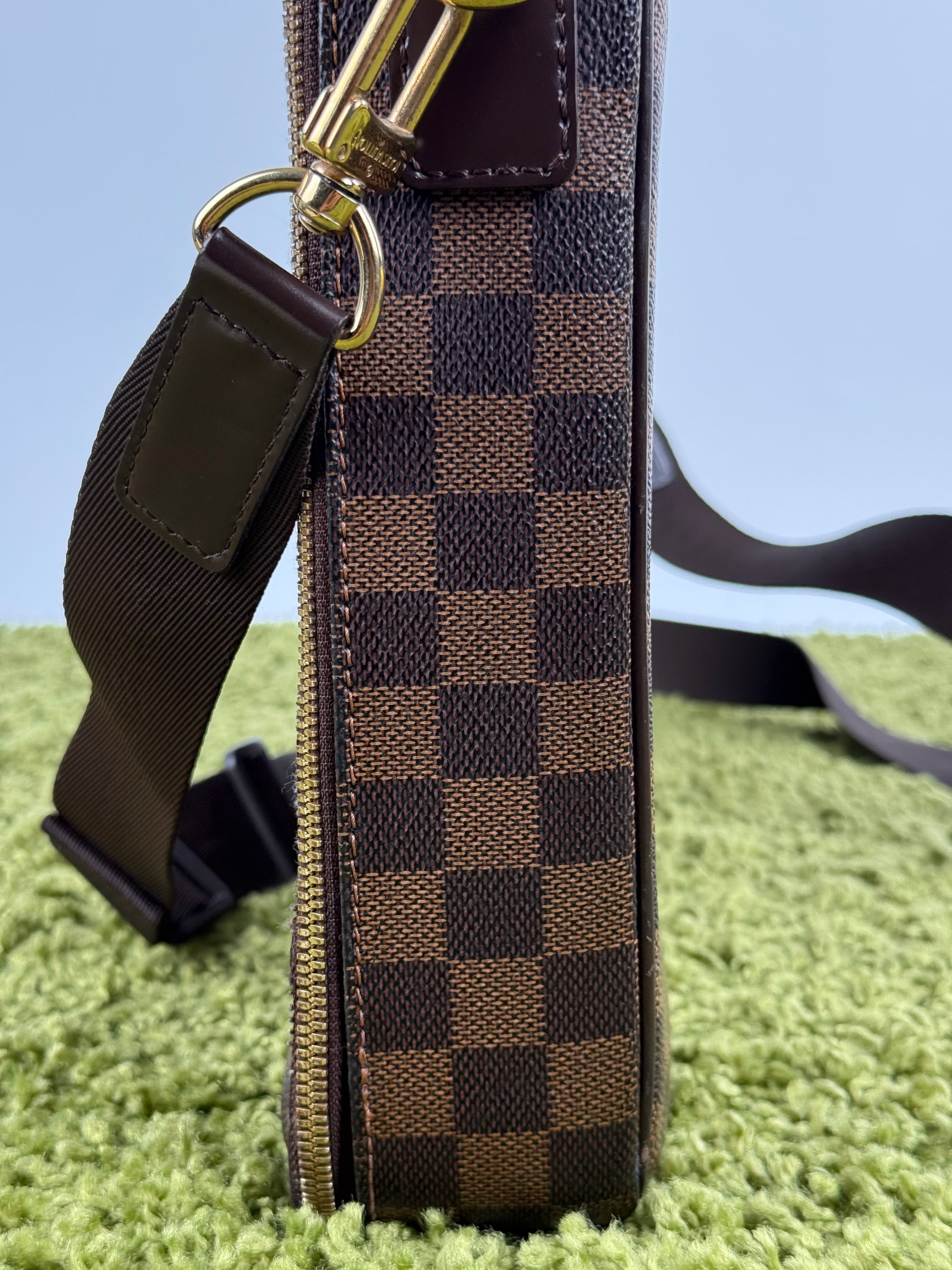 Borsa Sabana In tela Damier Ébène Louis Vuitton Marrone