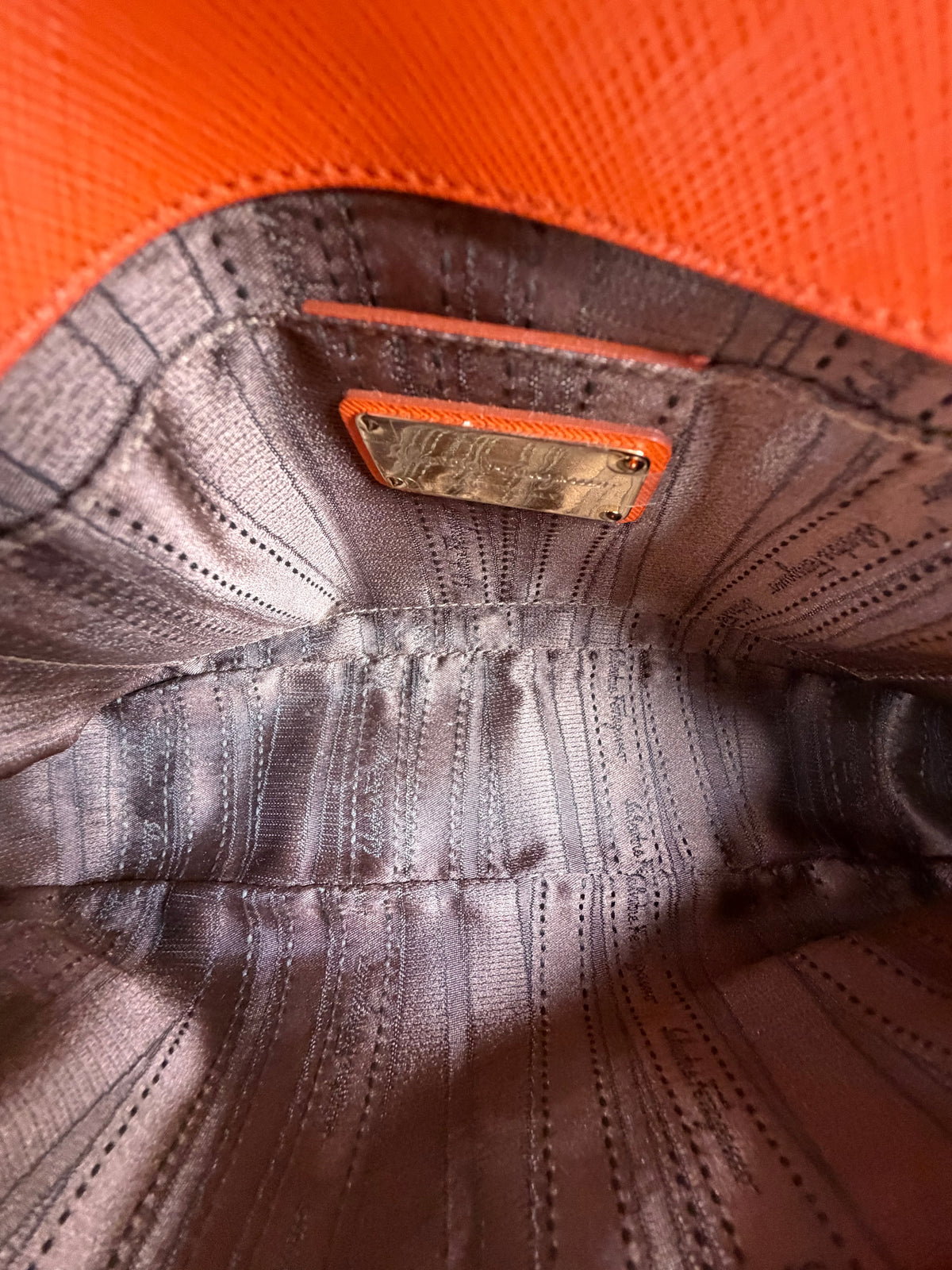 Borsa Ferragamo Gancini Chain Arancione
