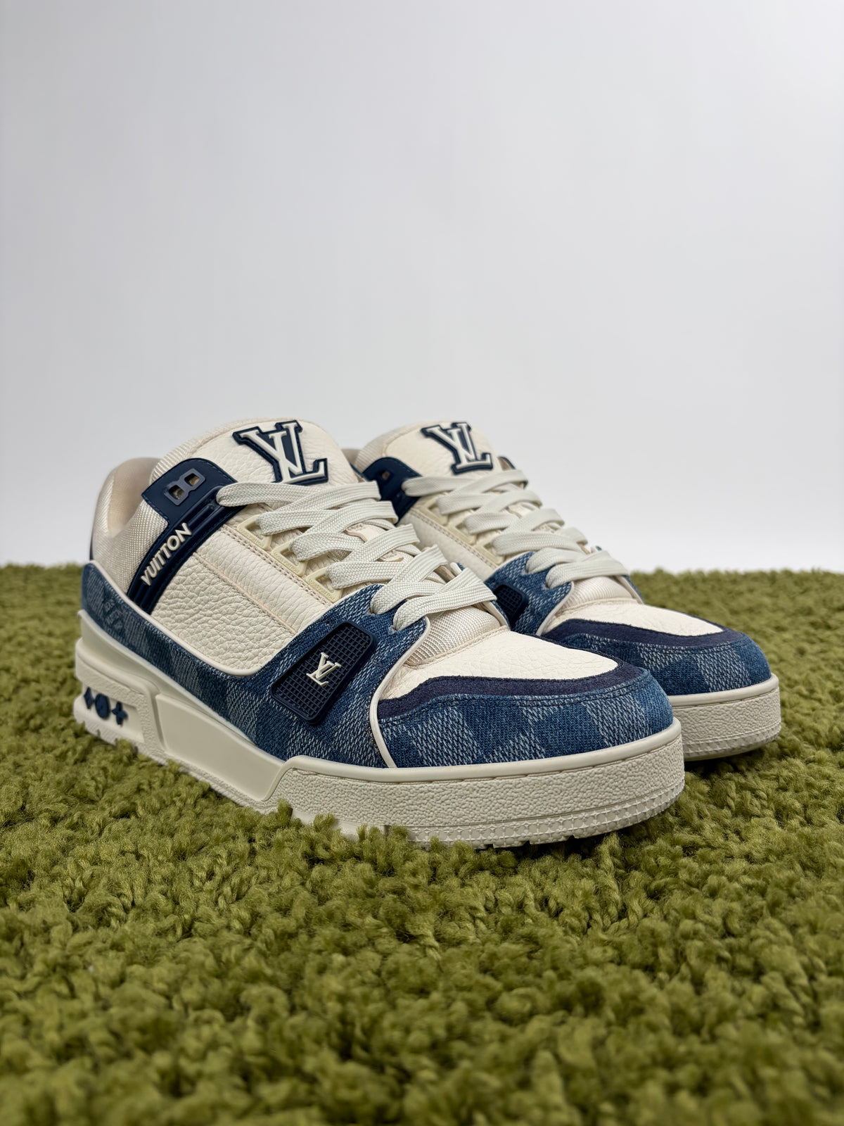 Louis Vuitton Trainer Denim Blu 6.5