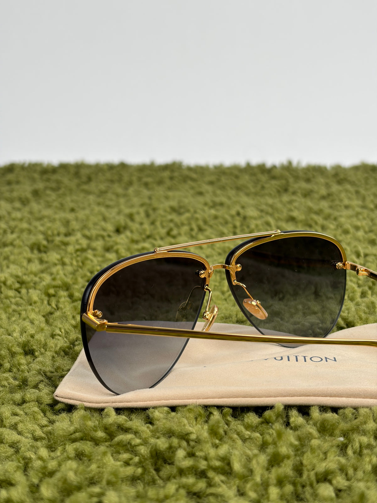 Occhiali da sole Pilot Light Louis Vuitton Oro con lenti sfumate