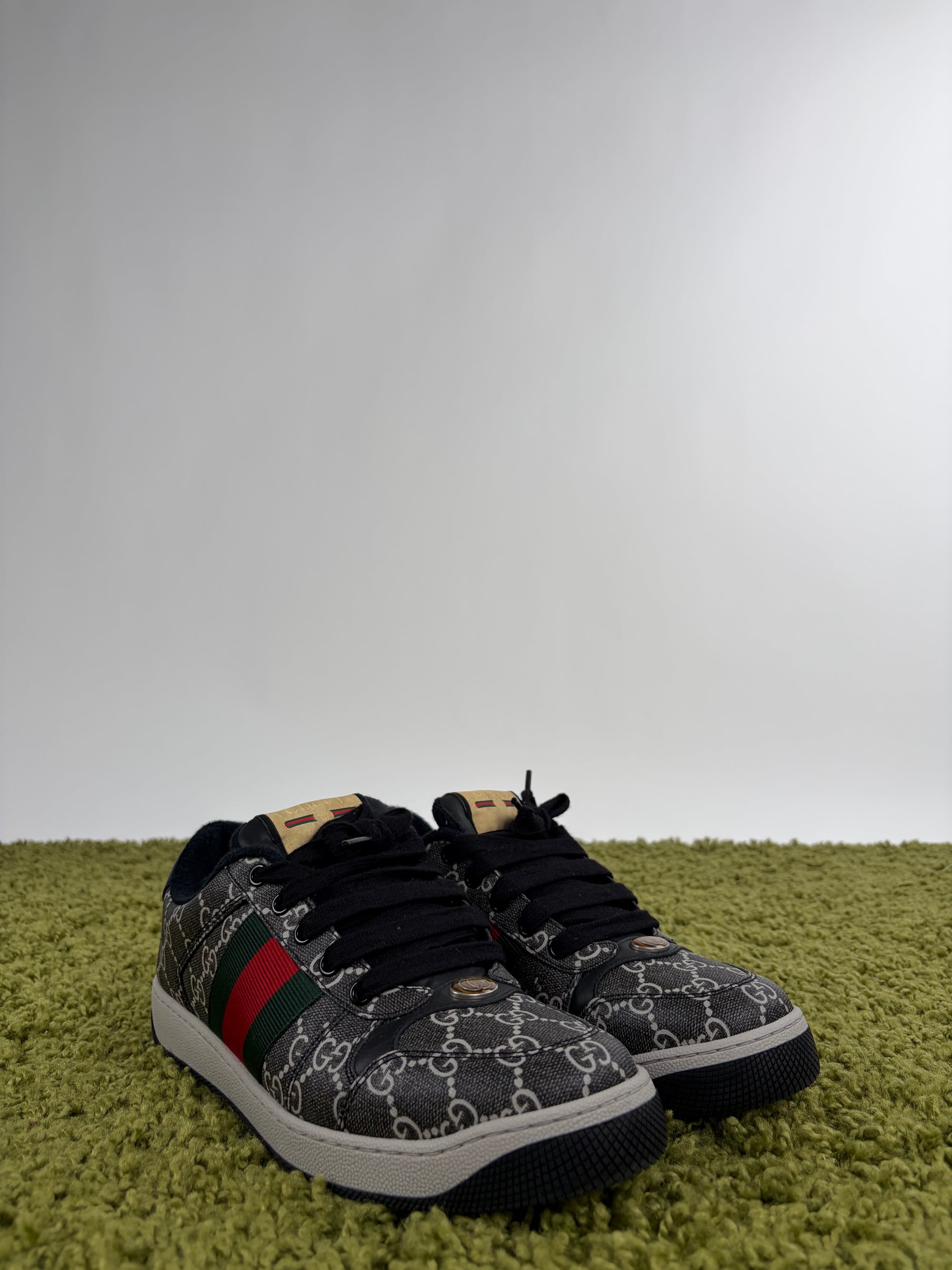 Gucci Ace Size 6.5=40.5 calza 41 nere verdi e rosse