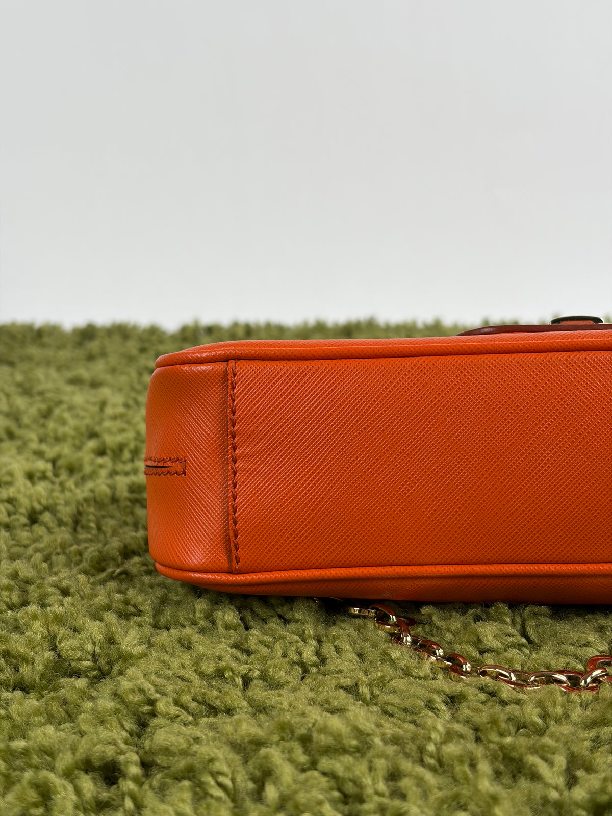 Borsa Ferragamo Gancini Chain Arancione