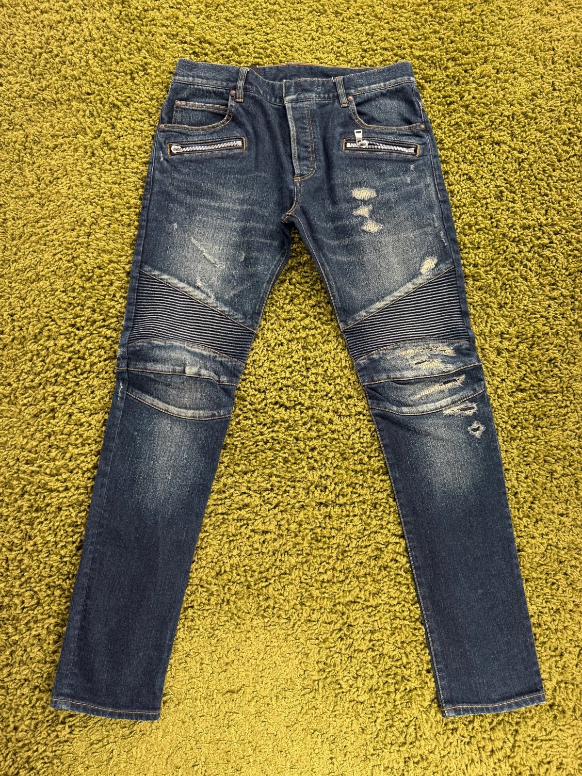 Jeans Biker Balmain In denim 33 - Second Hand Di Fiore