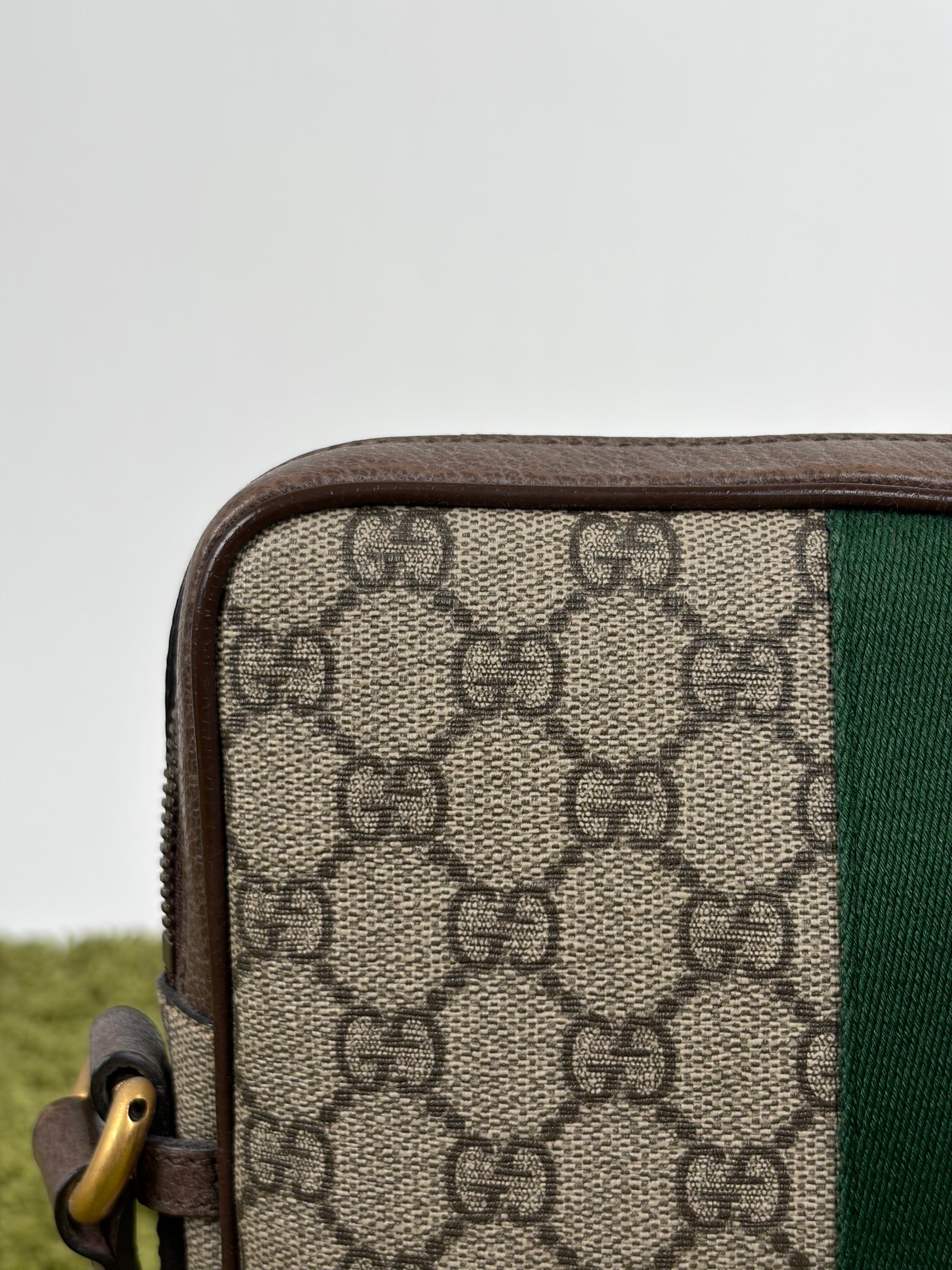 Borsello Gucci beige verde e rosso