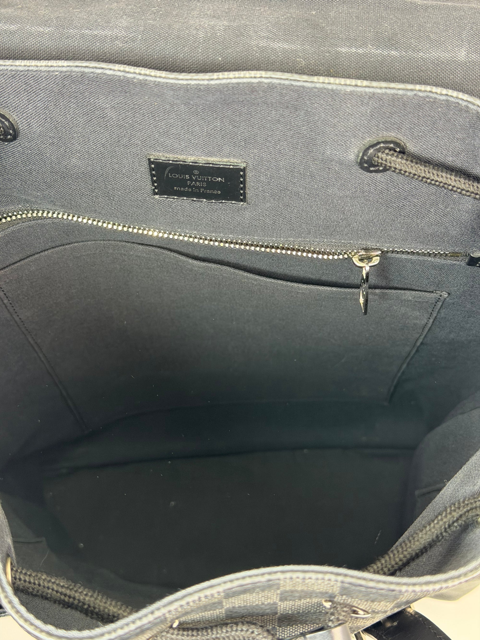 Zaino Louis Vuitton Christopher damier MM grigio e nero
